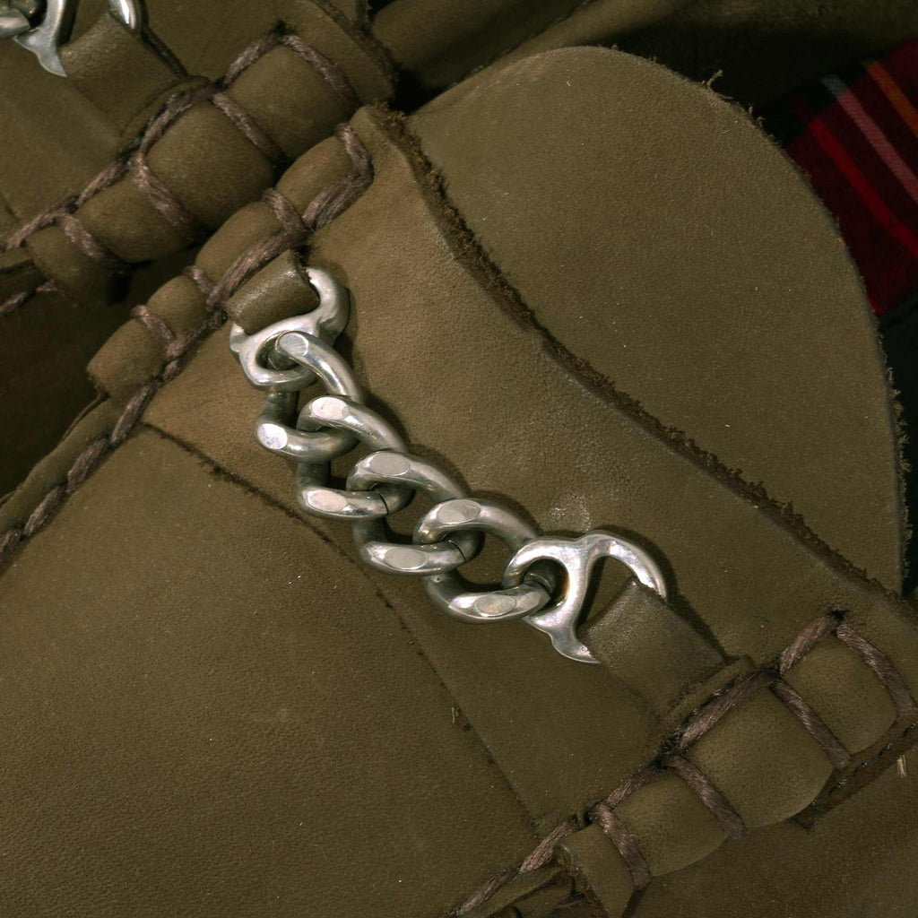 Fred Perry x G.H Bass Weejuns Nubuck Chain Penny Loafers - Bark