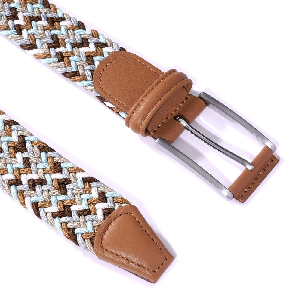 Anderson's Belts Woven Belt - Sky/Tan
