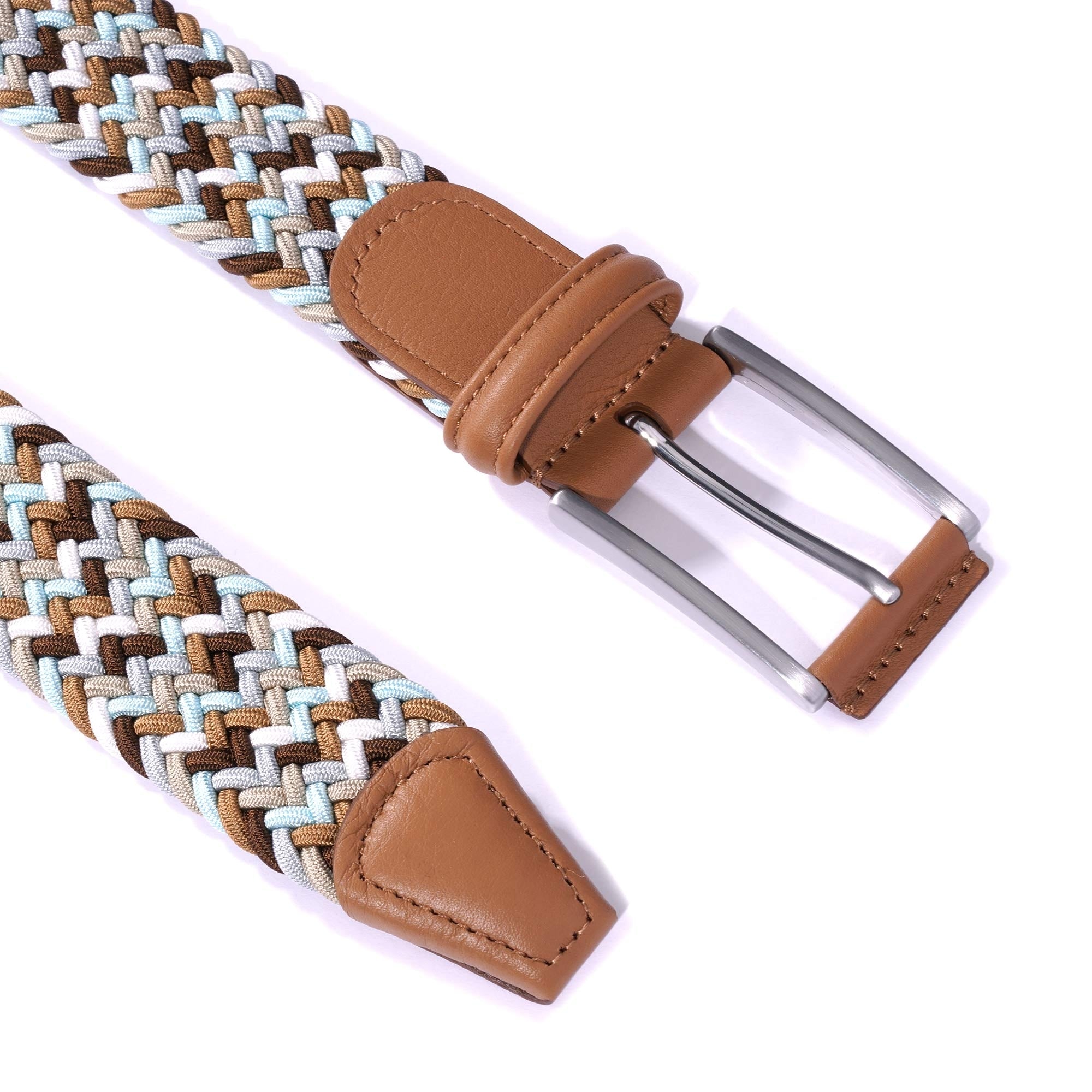 Anderson's Belts Woven Belt - Sky/Tan