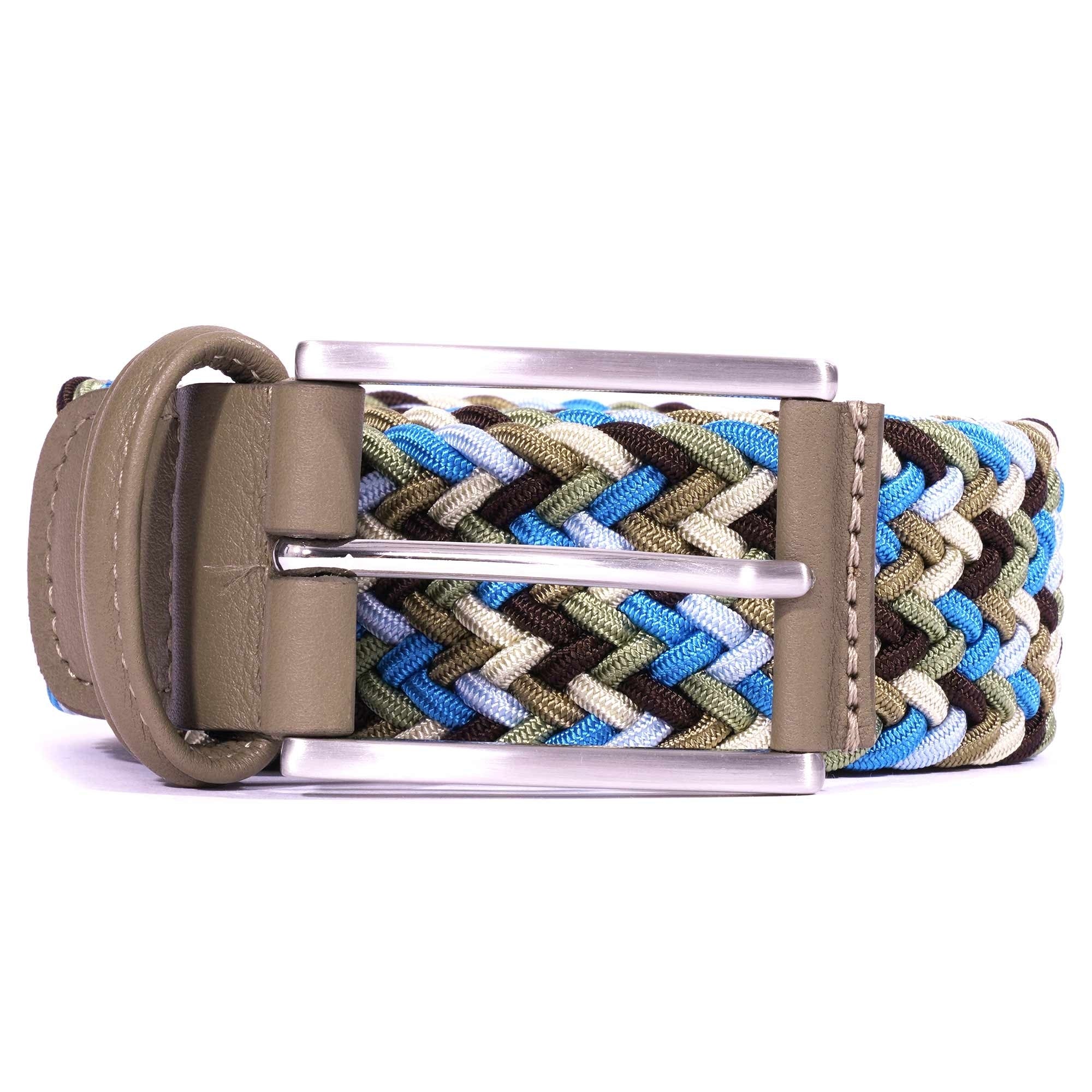 Woven Belt - Blue/Brown