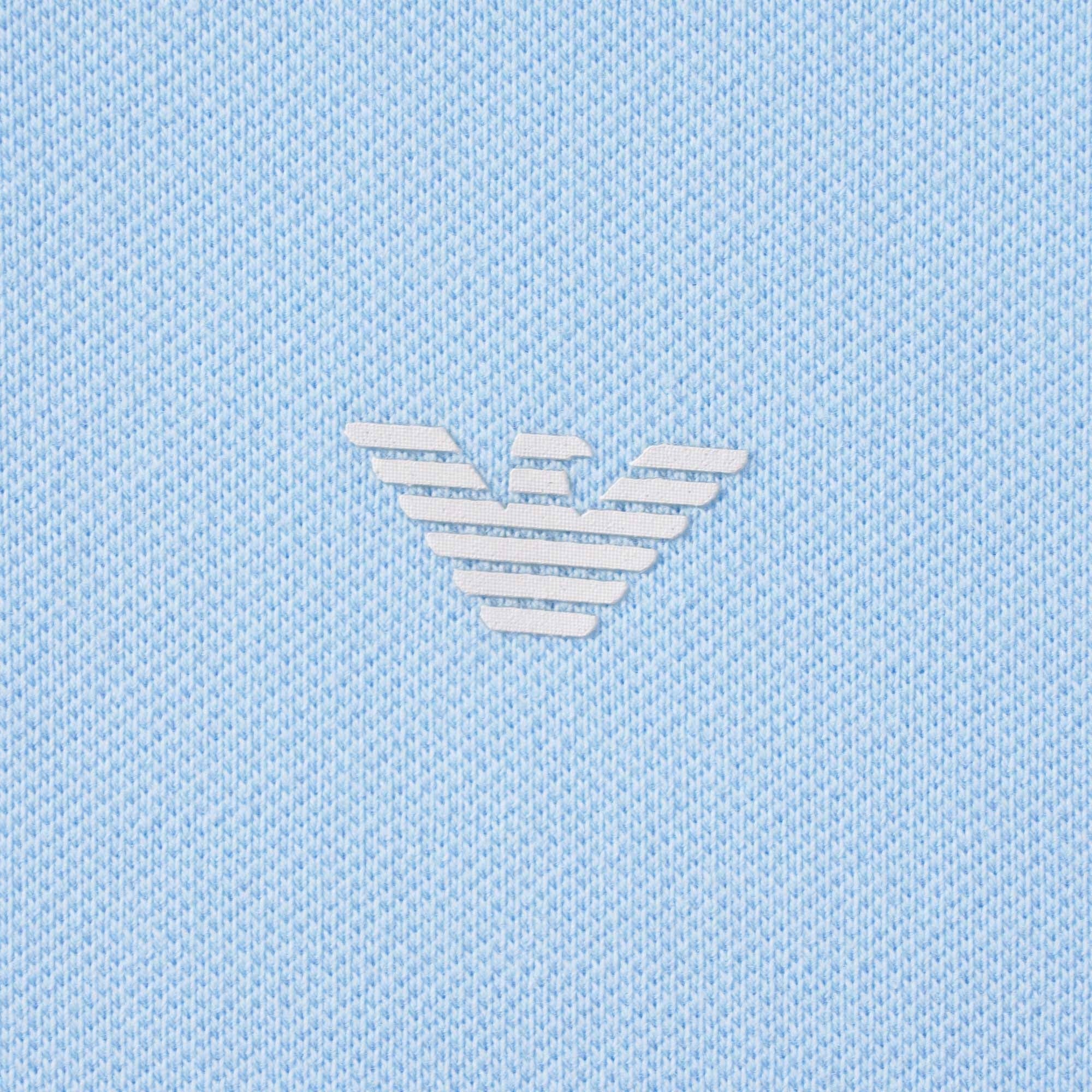 Stretch Piqué Polo Shirt - Azzurro