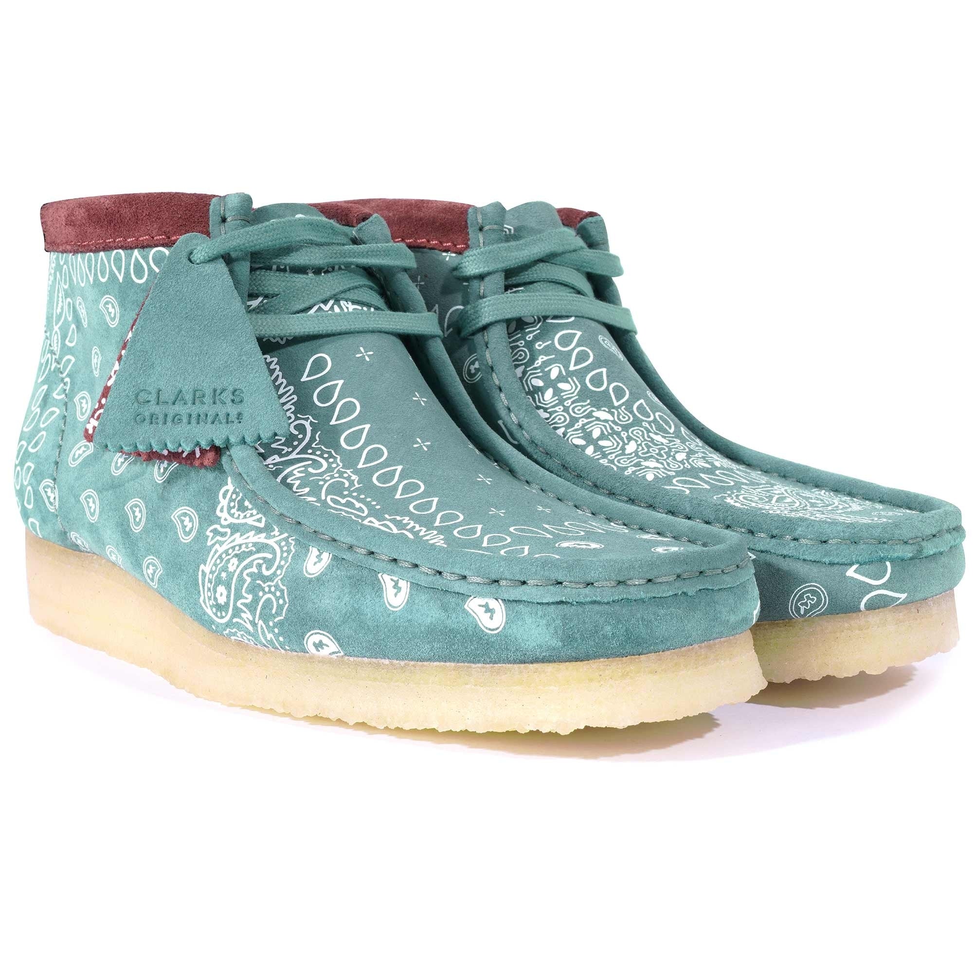 Clarks Originals Wallabee Boot - Green Paisley