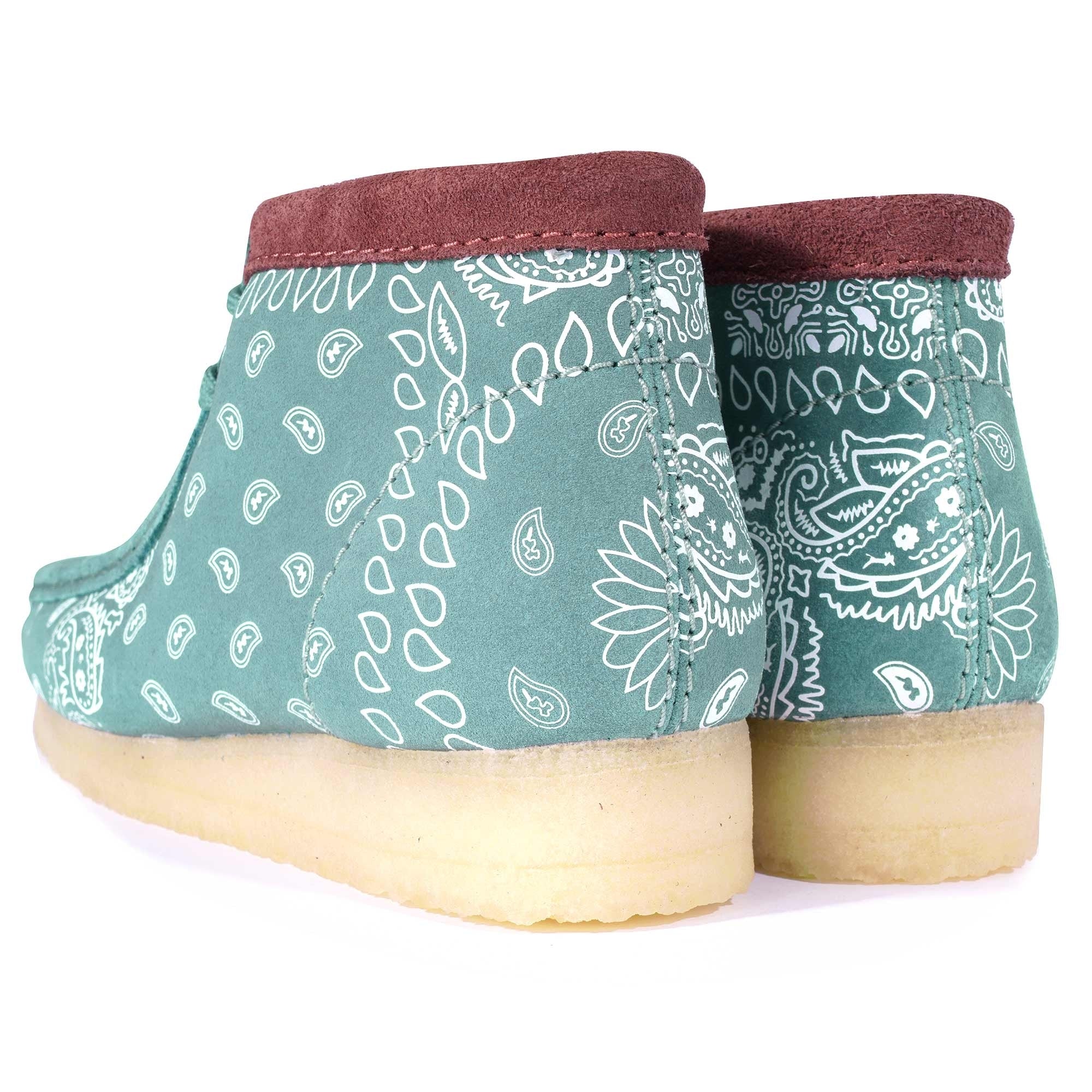 Clarks Originals Wallabee Boot - Green Paisley