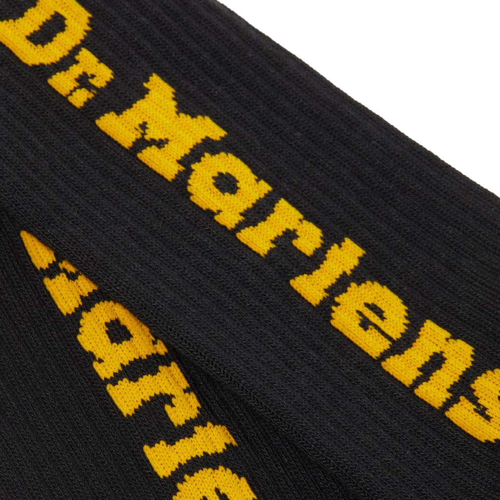 Dr. Martens Made In England Vertical Logo Cotton Blend Socks - Black