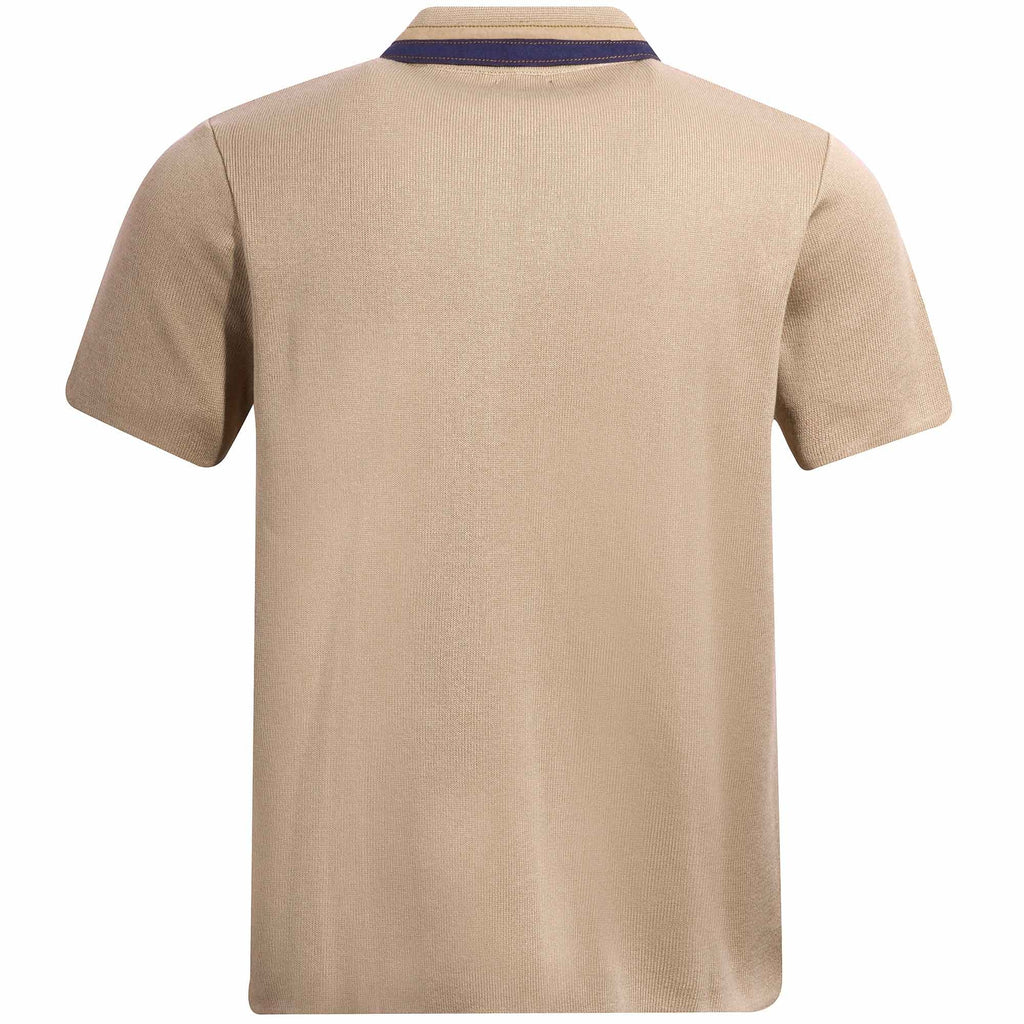 Gabicci Vintage Ladd Zip Neck Knitted Polo Limited Ed. - Elmwood