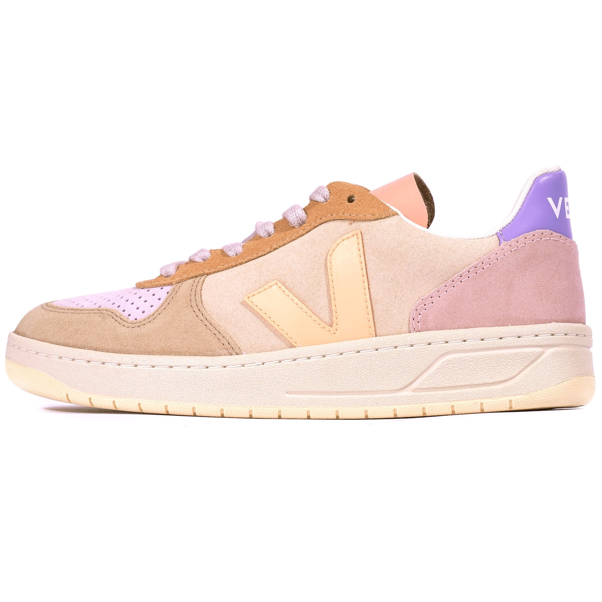 Veja V-10 Suede - Pink/Beige