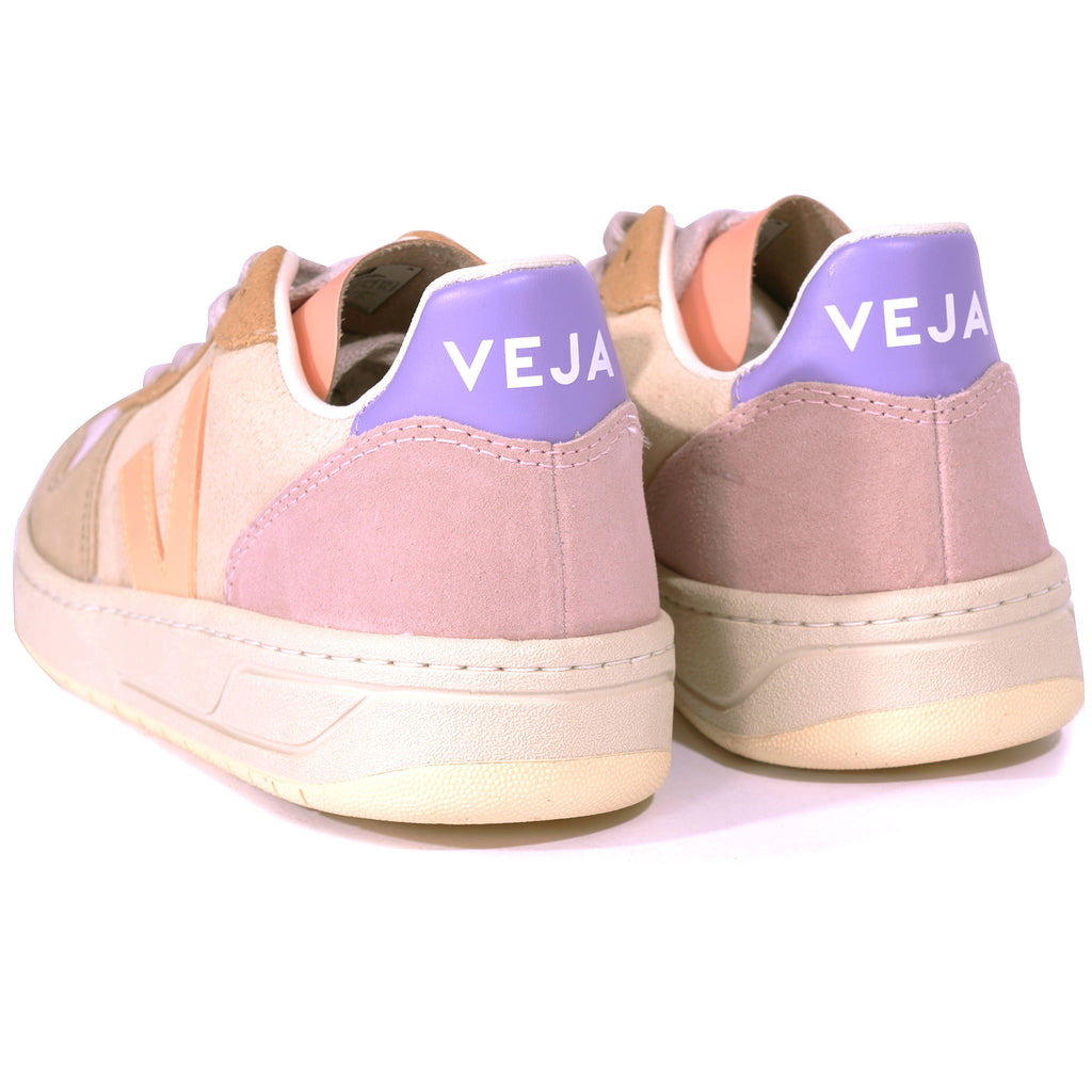 Veja V-10 Suede - Pink/Beige