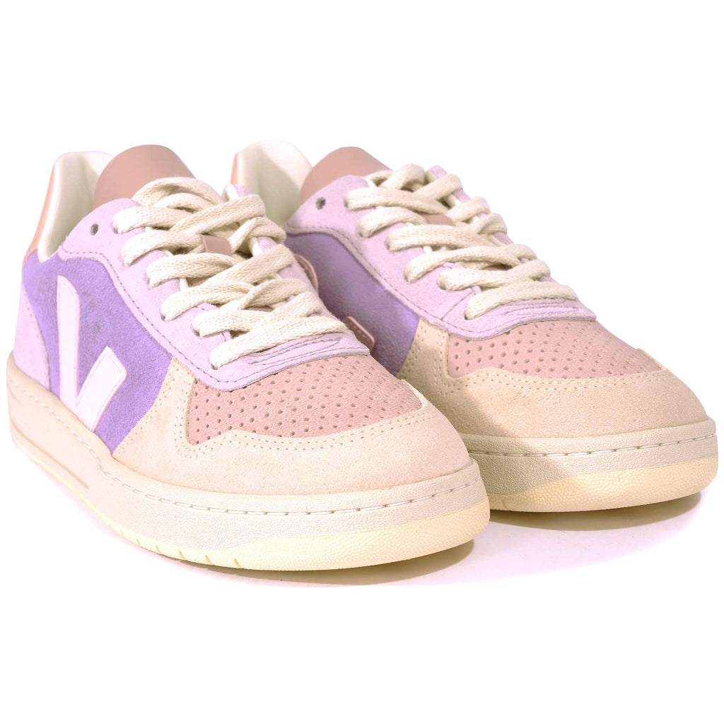 Veja Womens V-10 Suede - Purple/Beige