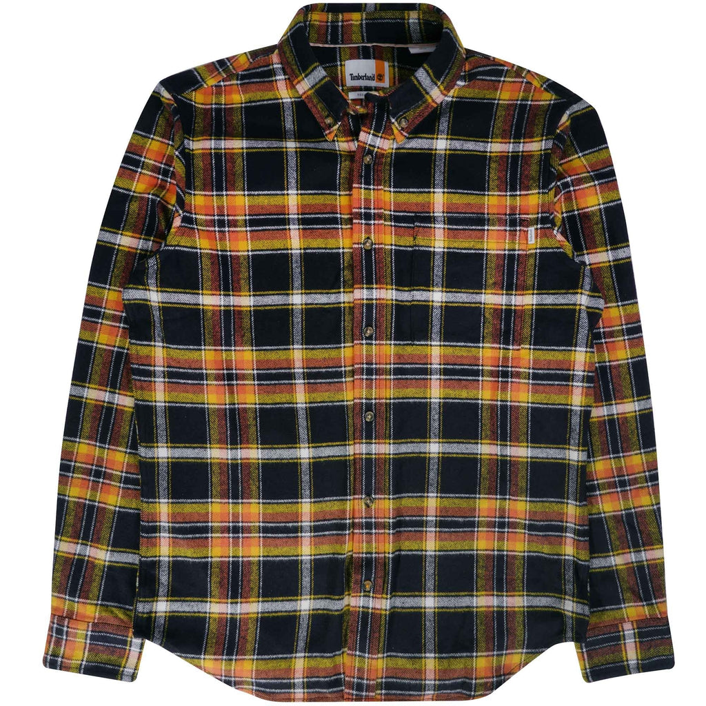 Timberland Heavy Flannel Check Shirt - Black/Yellow