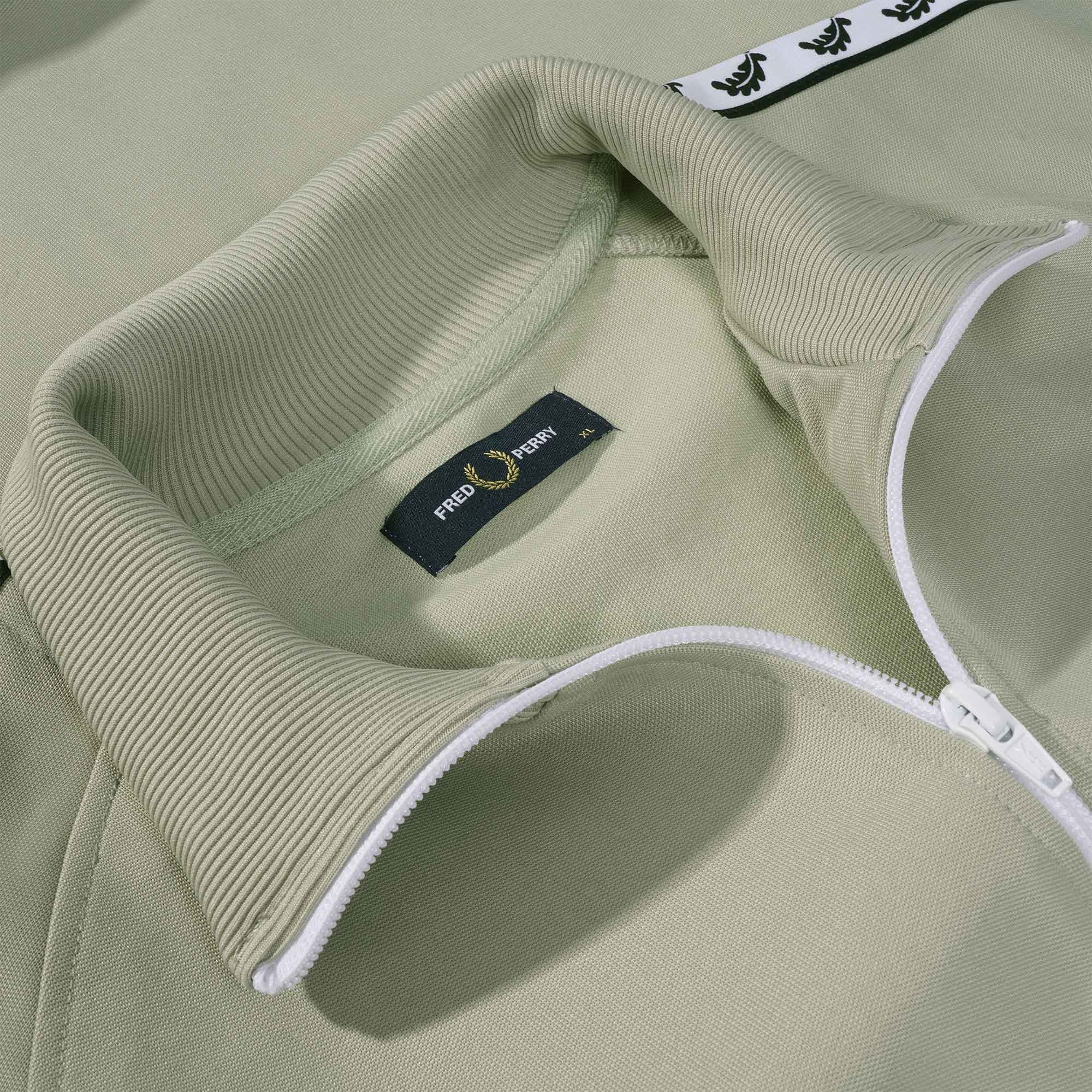 Fred Perry Taped Track Jacket - Light Oyster Green