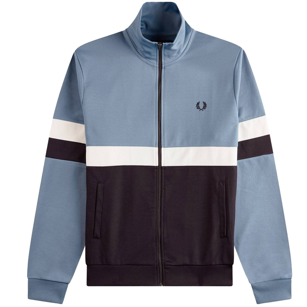 Fred Perry Panelled Track Jacket - Ash Blue