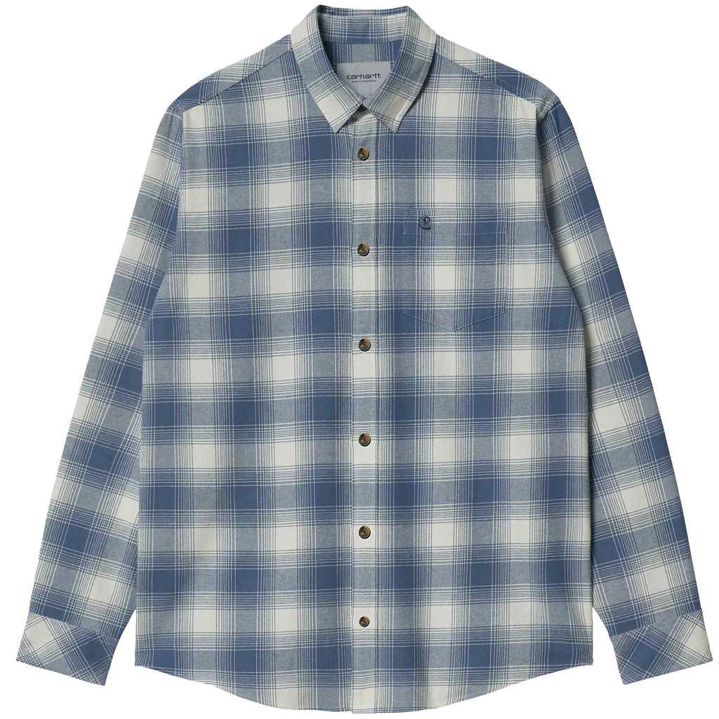 Carhartt WIP Long Sleeve Deaver Shirt - Storm Blue