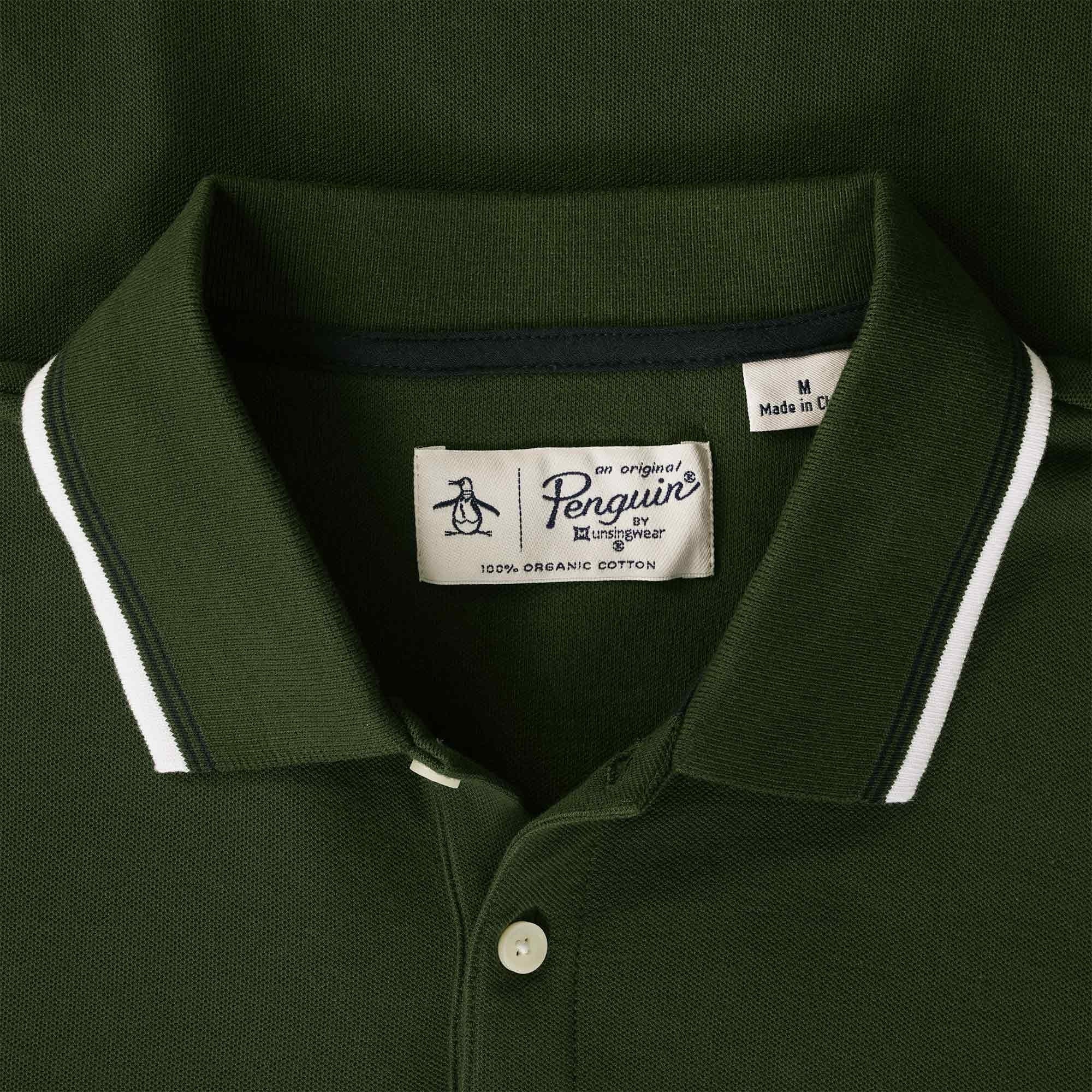 Organic Cotton Tipped Polo Shirt - Deep Forest