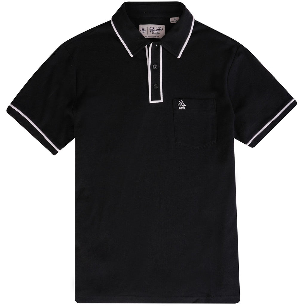 Original Penguin Earl Organic Cotton Polo Shirt - True Black