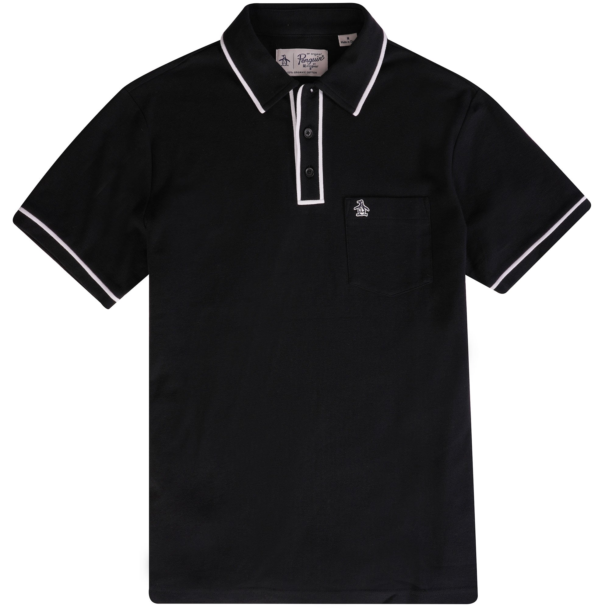 Original Penguin Earl Organic Cotton Polo Shirt - True Black