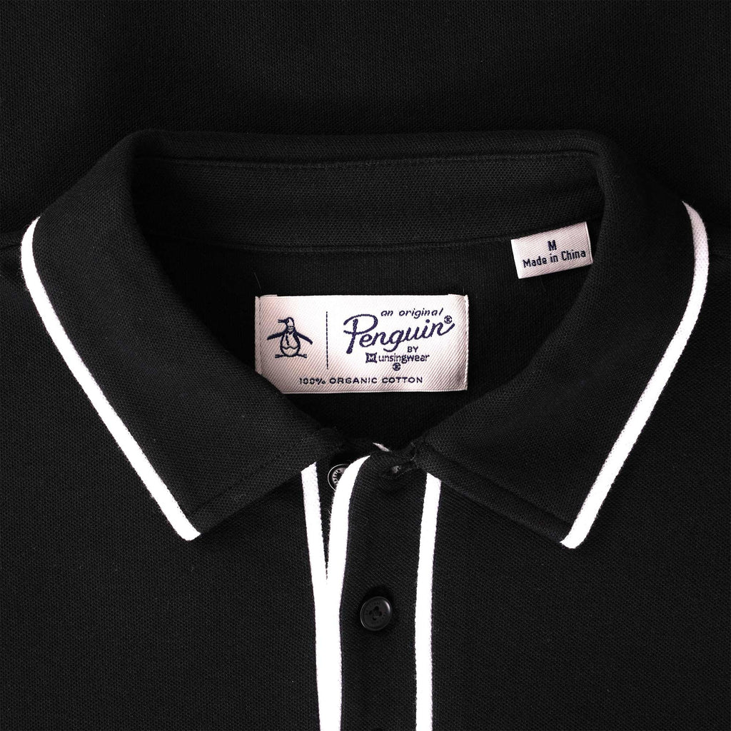 Original Penguin Earl Organic Cotton Polo Shirt - True Black