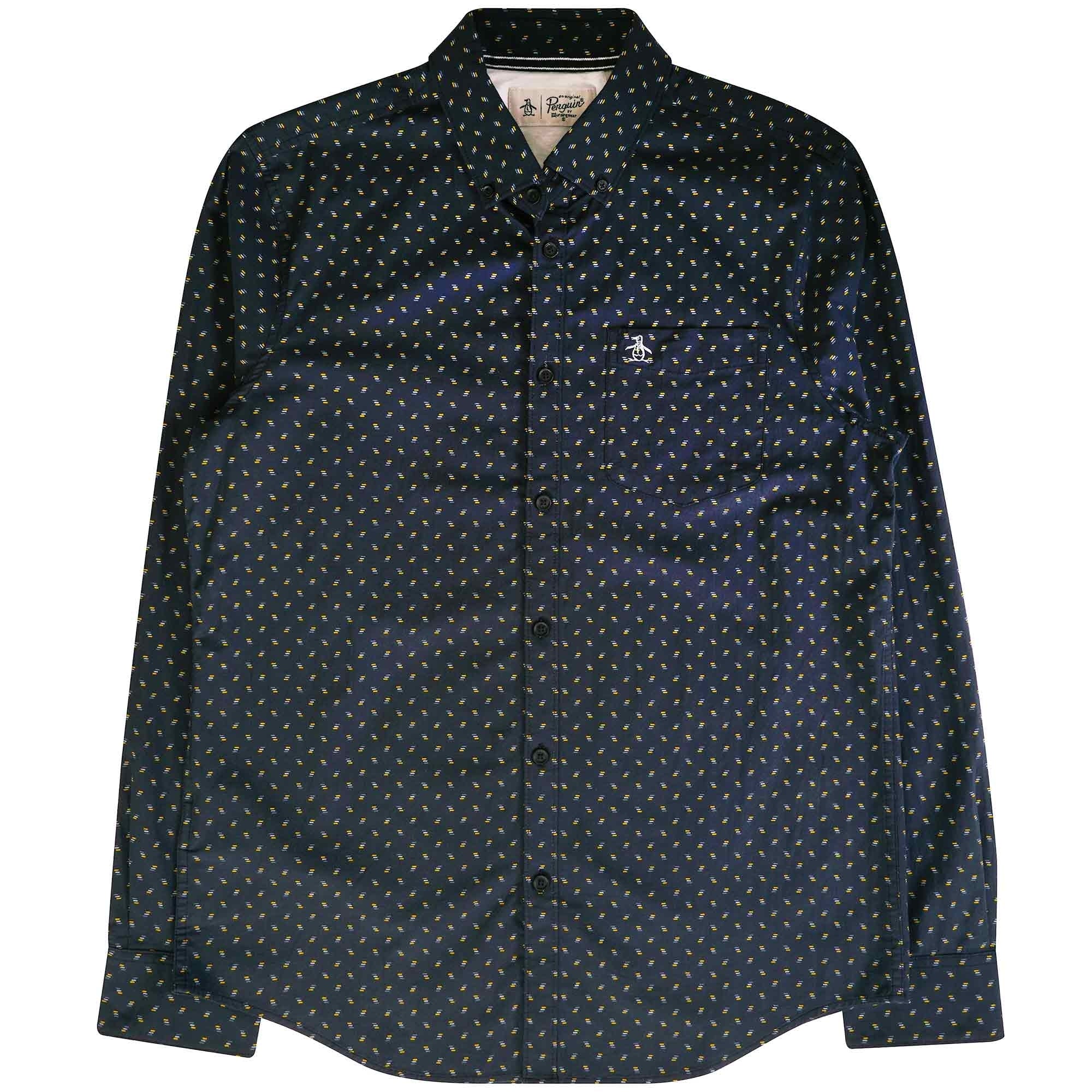 Original Penguin Poplin Stretch Shirt - Dark Sapphire