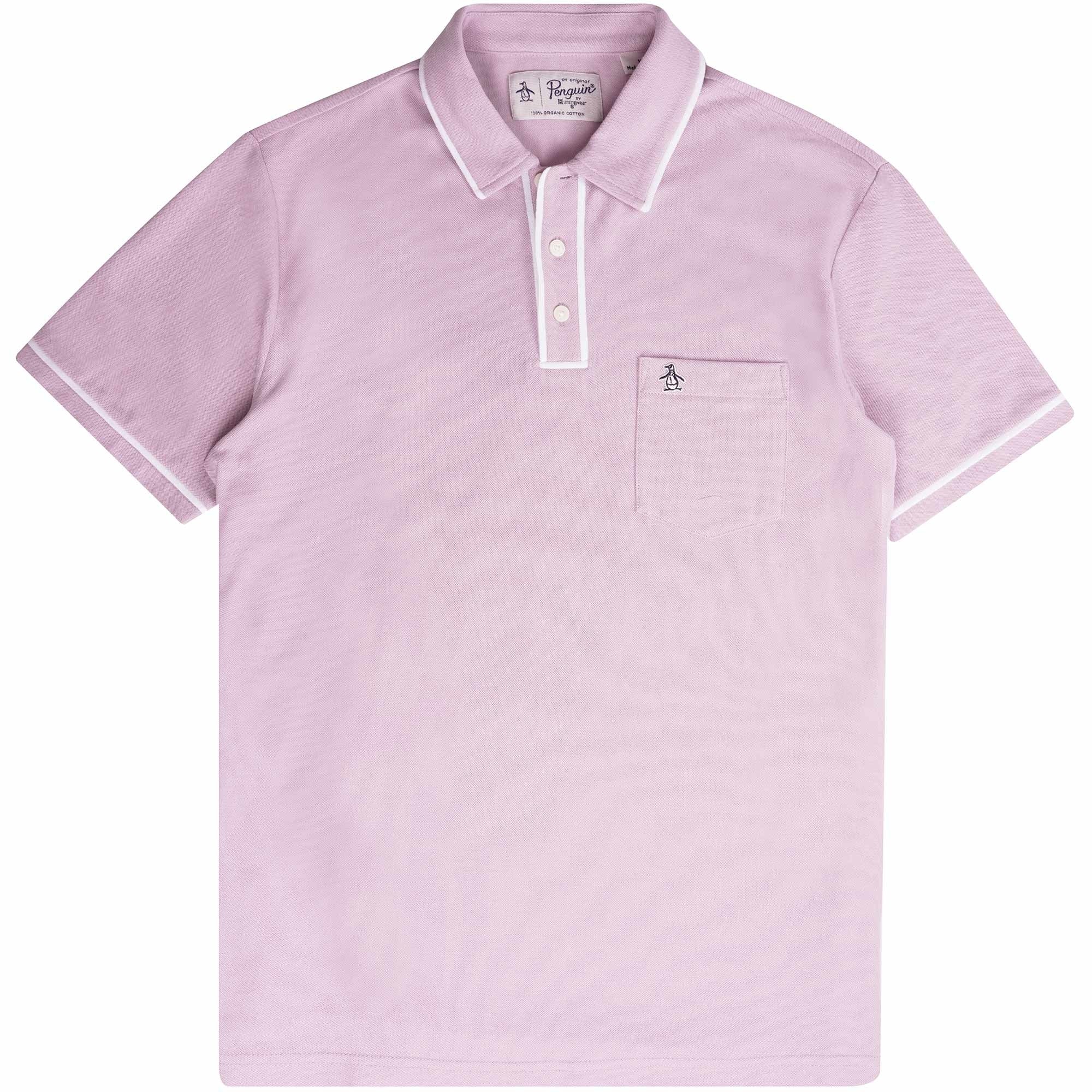 Original Penguin Earl Organic Cotton Polo Shirt - Lavender Frost