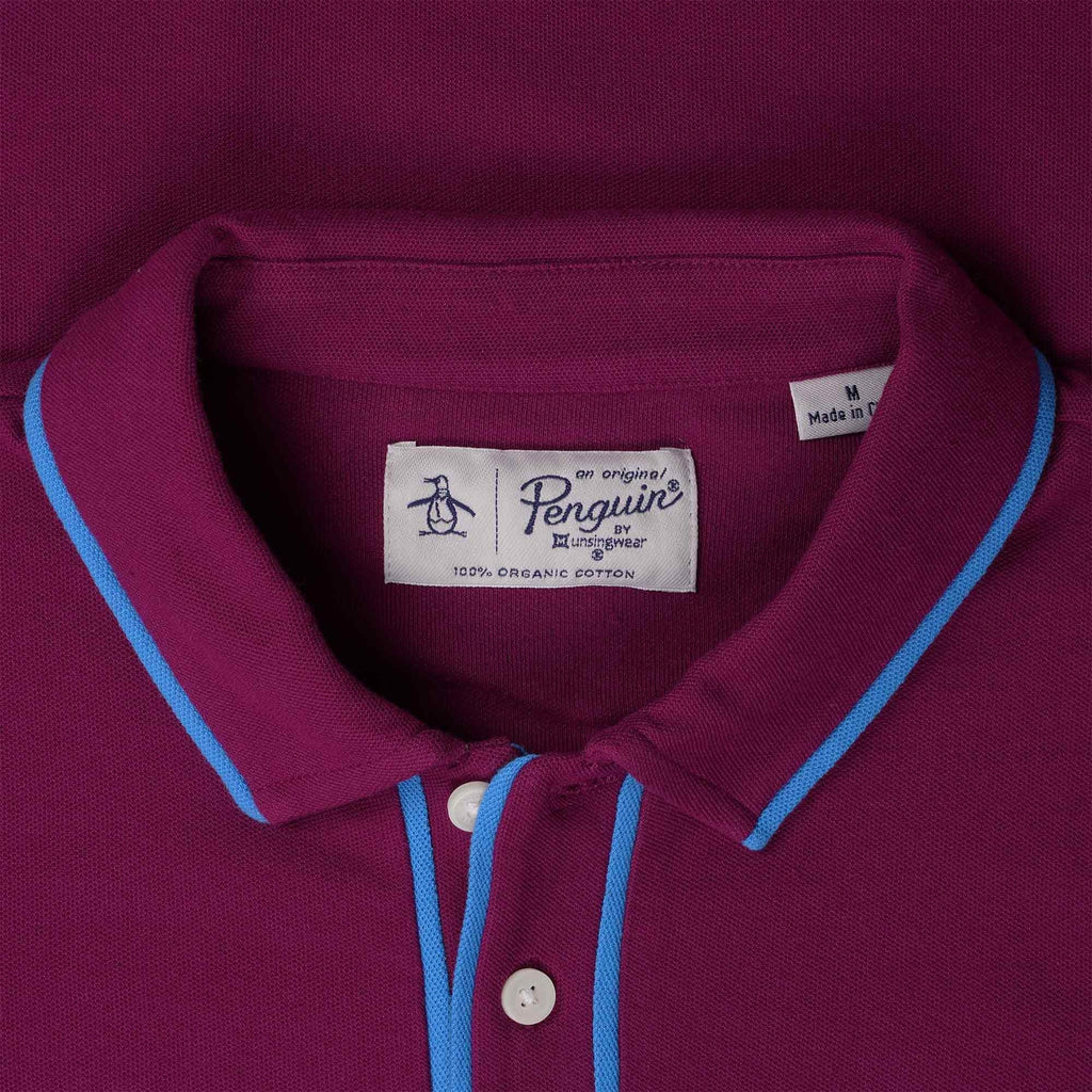 Original Penguin Earl Organic Cotton Polo Shirt - Magenta Purple
