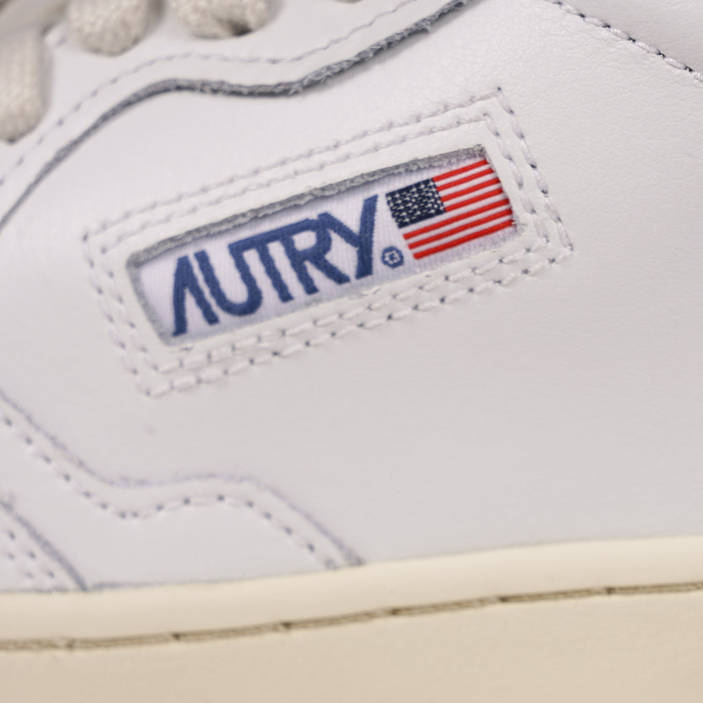 Autry Action Low Leather - White/Rust