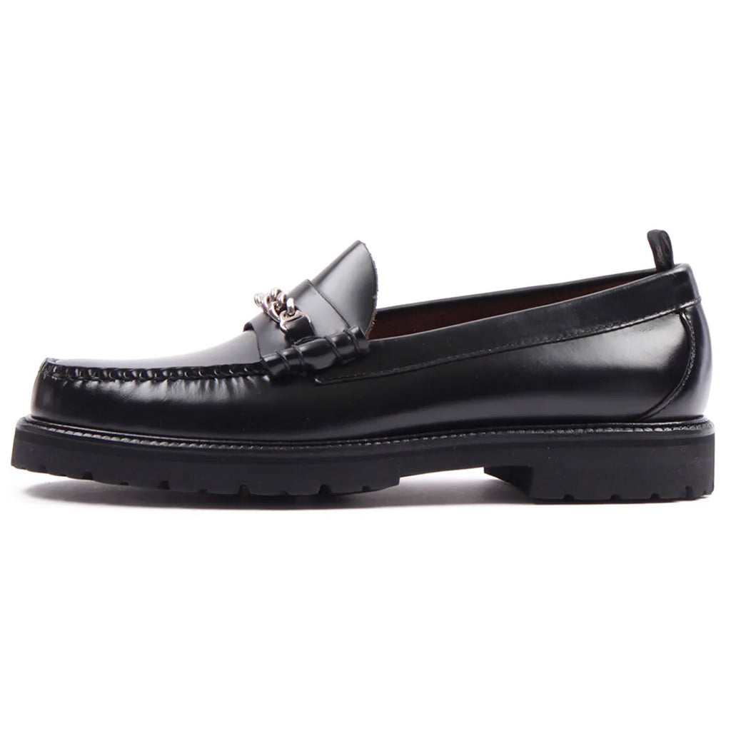 Fred Perry x G.H Bass Weejuns Leather Chain Penny Loafers - Black