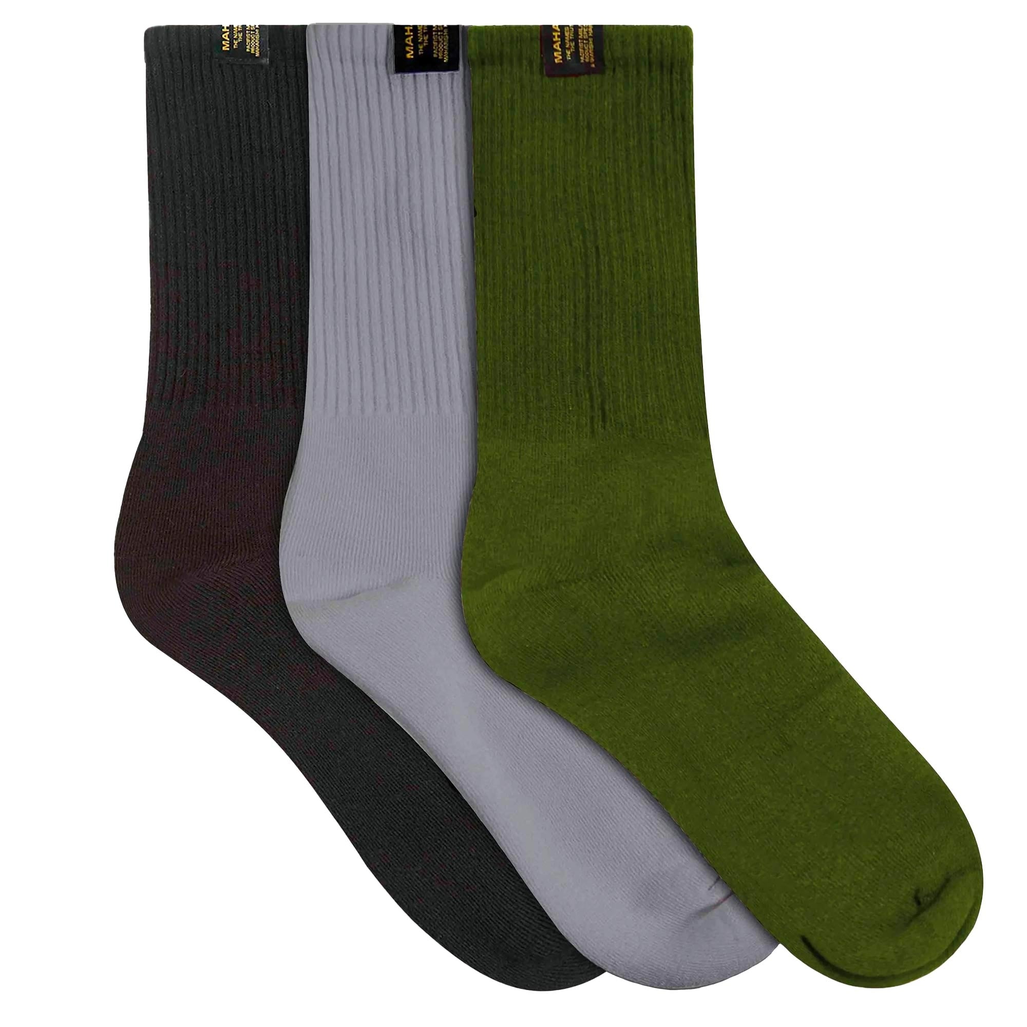 Maharishi MilType 3 Pack Socks - Black/Grey/Olive