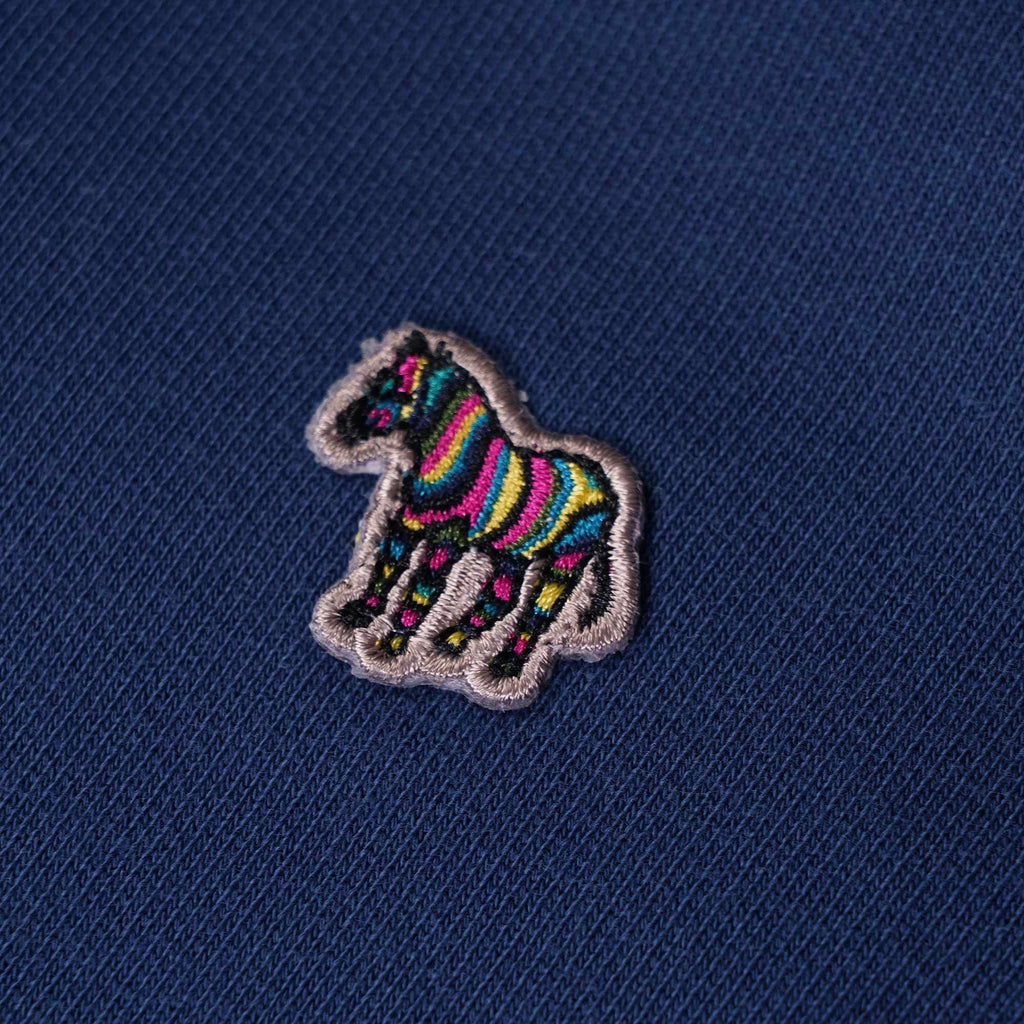 Paul Smith Zebra Logo Zip-Neck Top - Blue