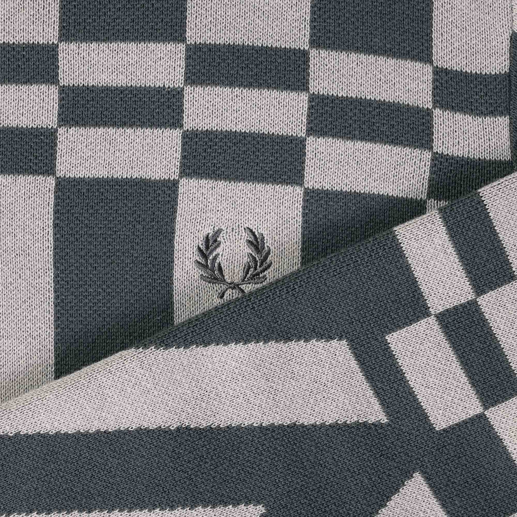 Jacquard Crew Neck Jumper - Gunmetal