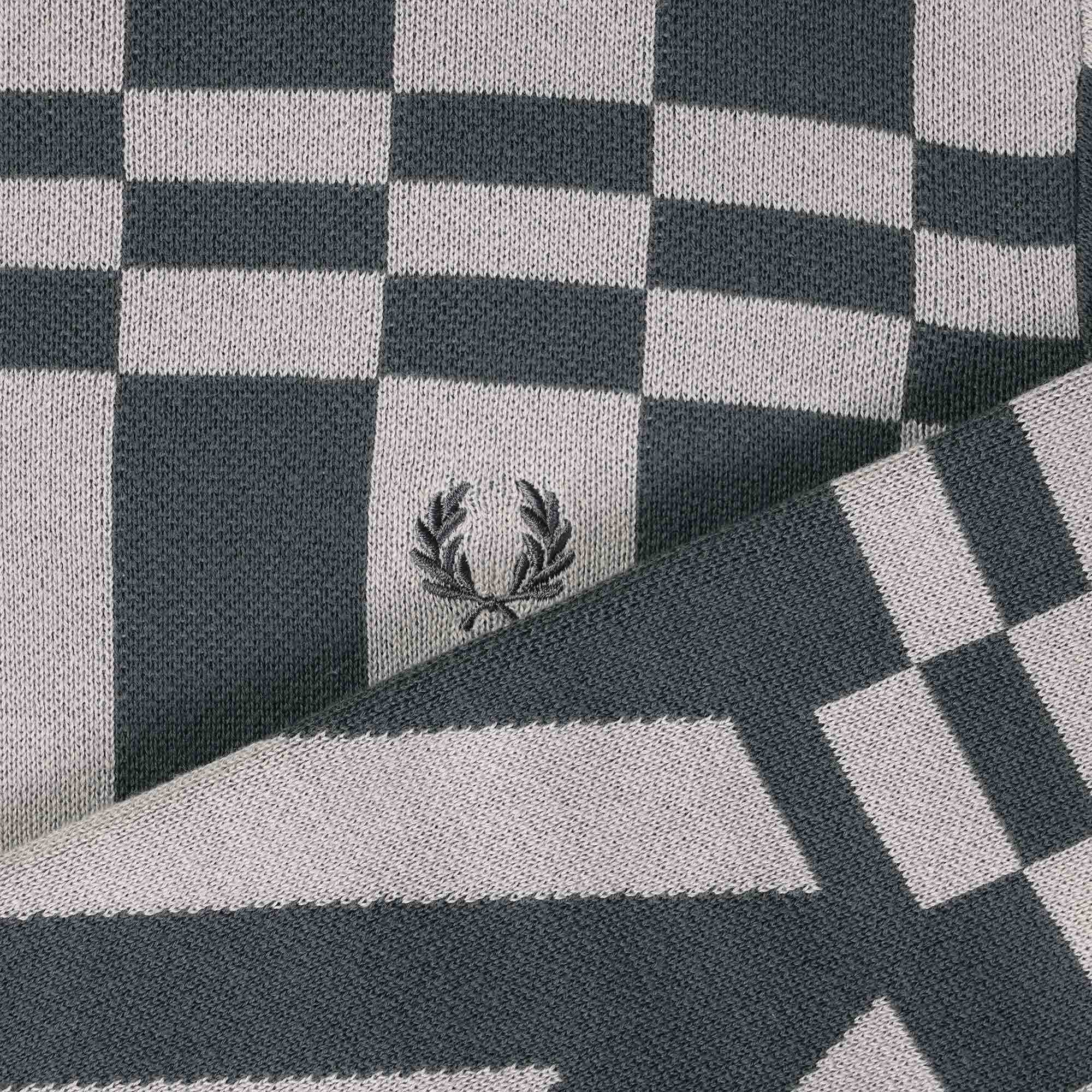 Jacquard Crew Neck Jumper - Gunmetal