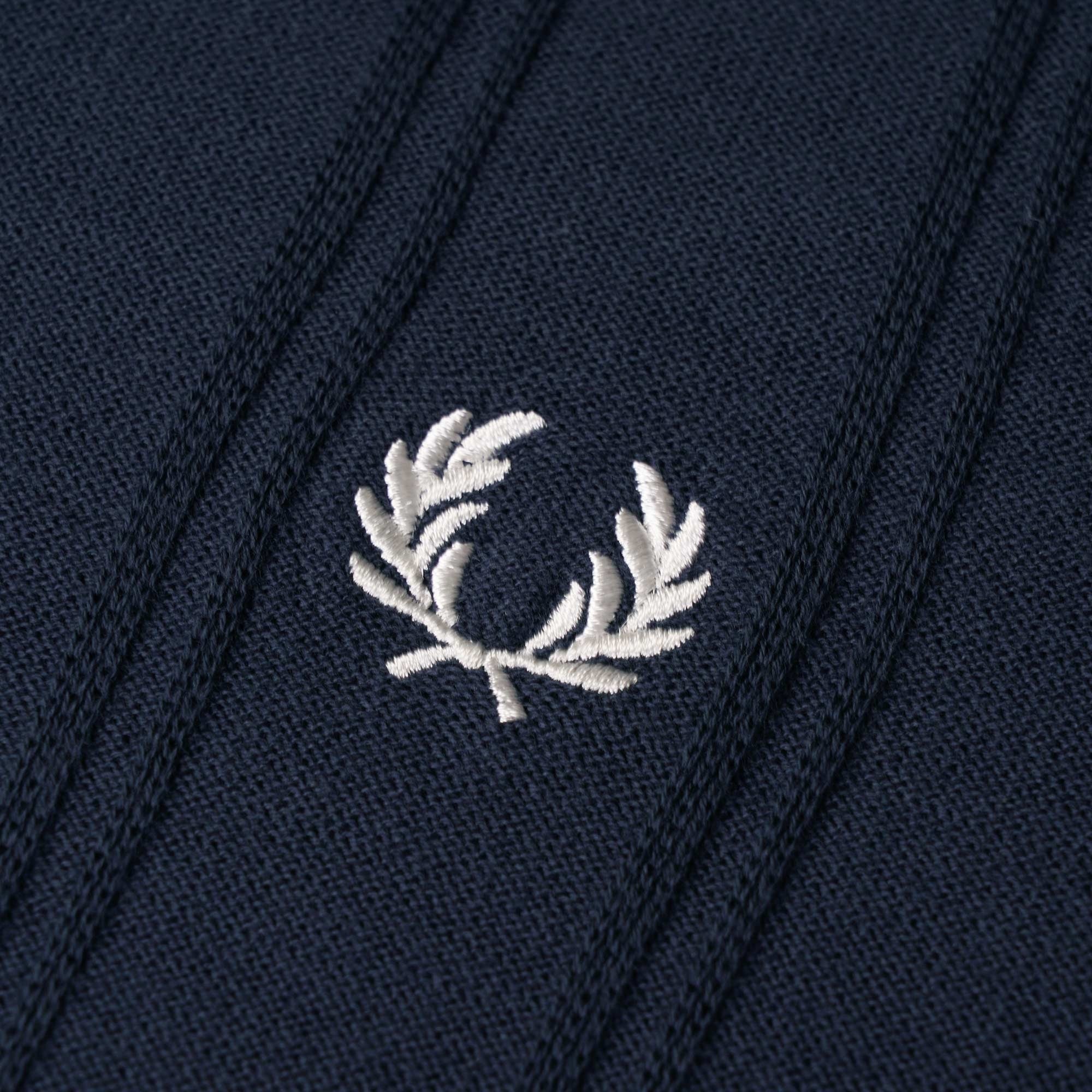 Fred Perry K3 Tipping Texture Knitted Polo Shirt -  Shaded Navy