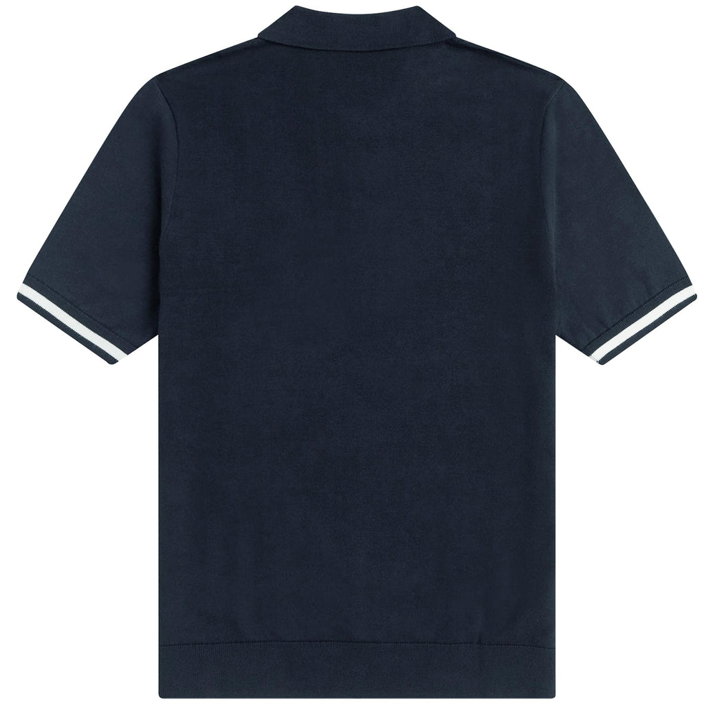 Fred Perry K3 Tipping Texture Knitted Polo Shirt -  Shaded Navy