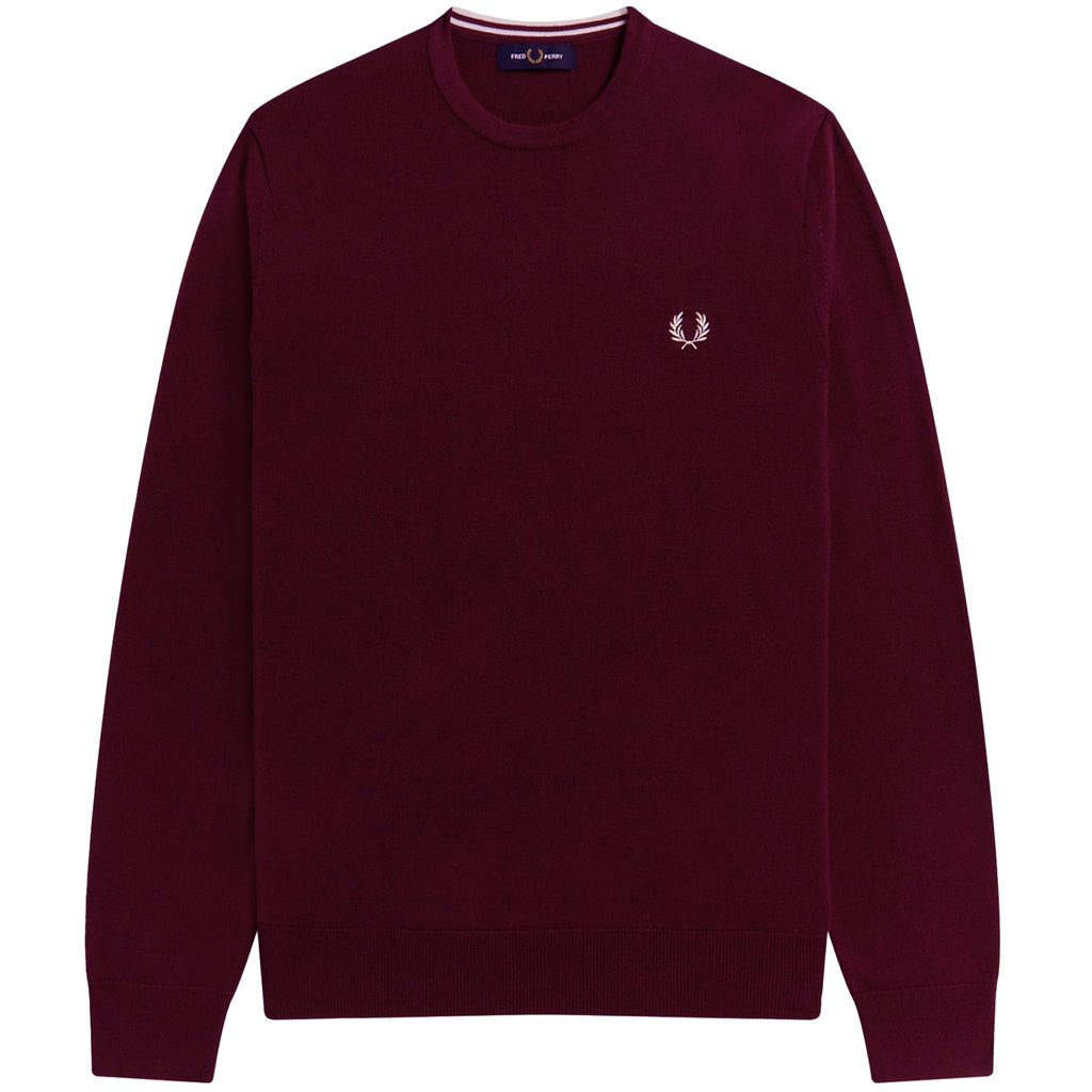 Fred Perry Classic Crew Neck Jumper - Oxblood