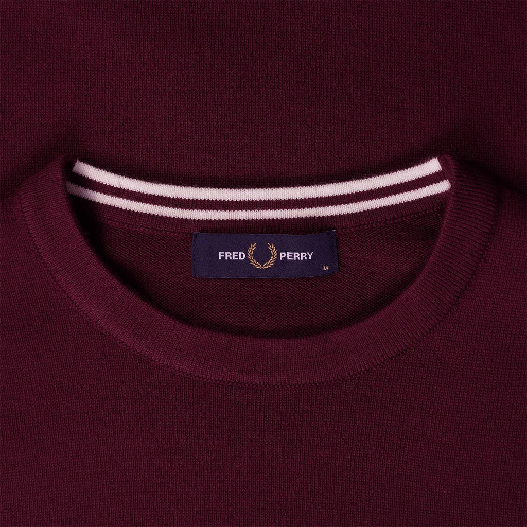 Fred Perry Classic Crew Neck Jumper - Oxblood
