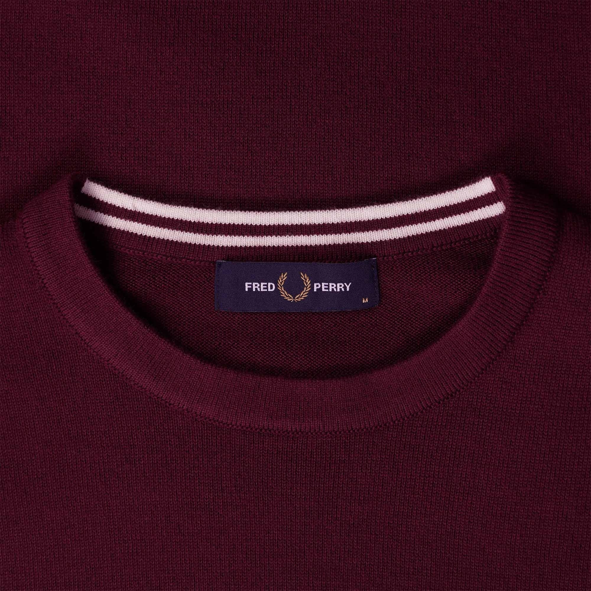 Fred Perry Classic Crew Neck Jumper - Oxblood