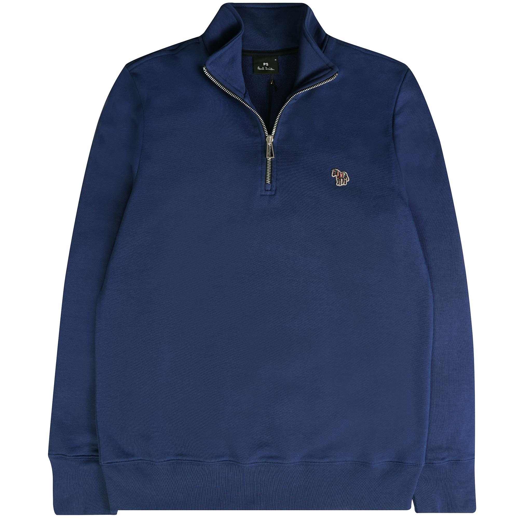 Paul Smith Zebra Logo Zip-Neck Top - Blue