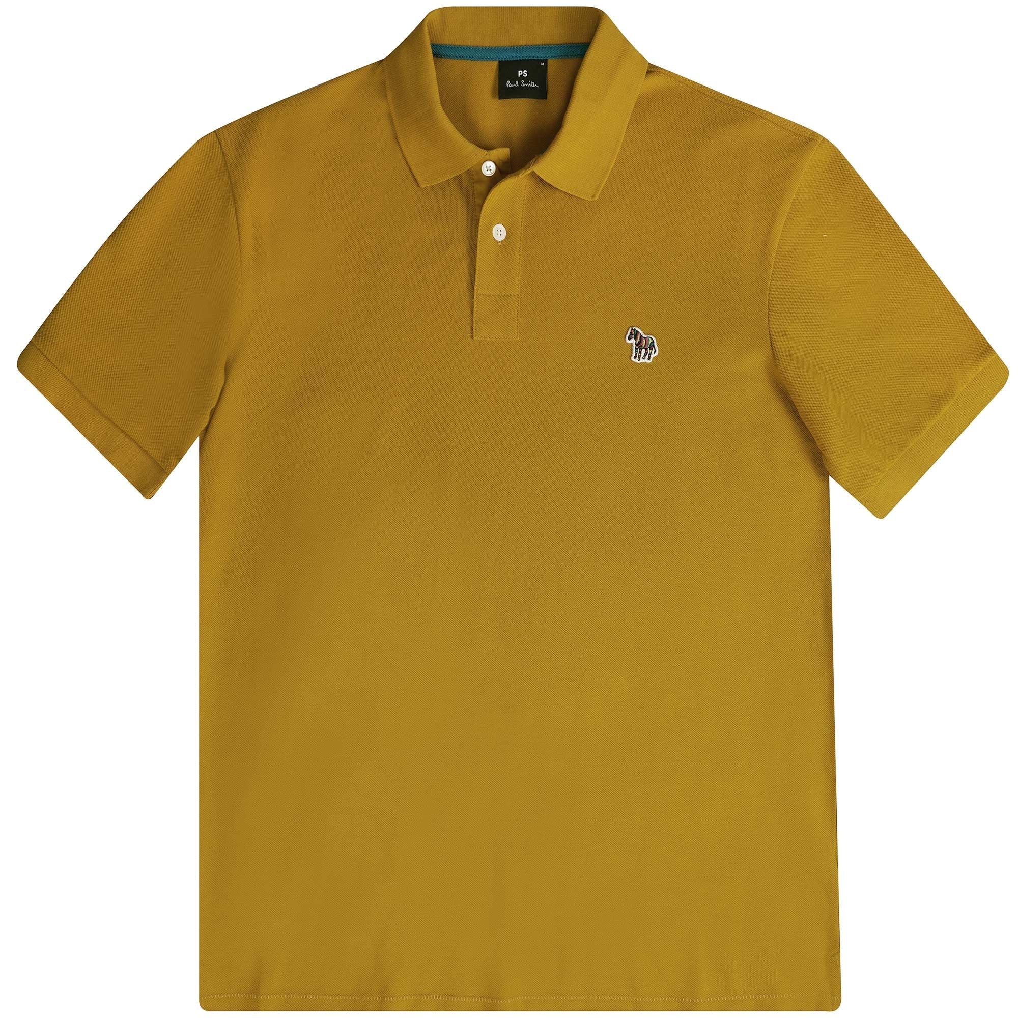 Paul Smith Short Sleeve Zebra Logo Polo Shirt - Mustard
