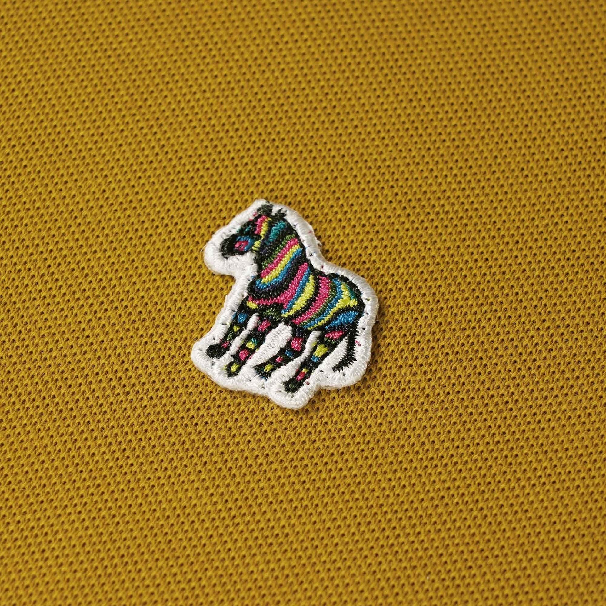 Paul Smith Short Sleeve Zebra Logo Polo Shirt - Mustard