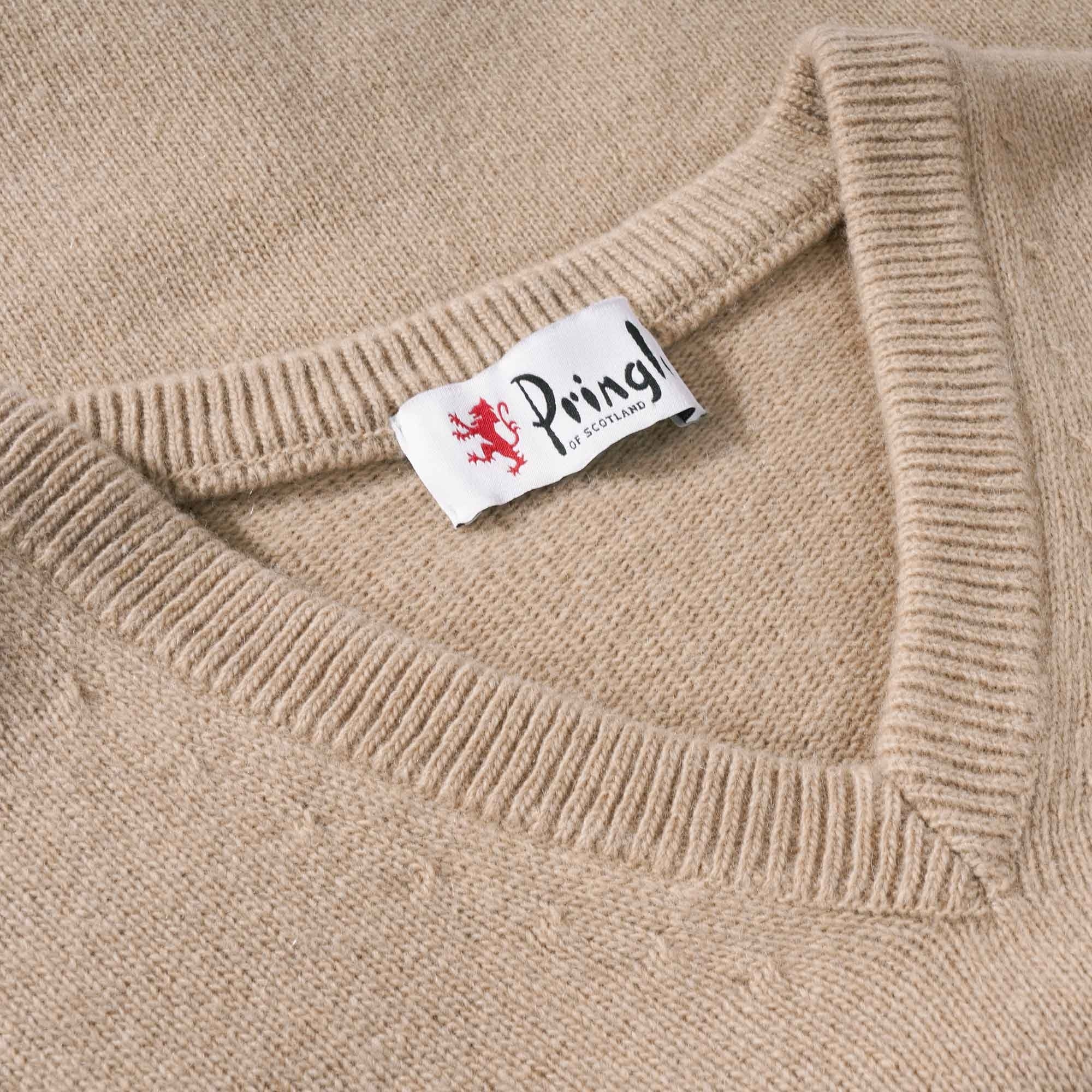 Pringle of Scotland V Neck Sleeveless Jumper - Camel