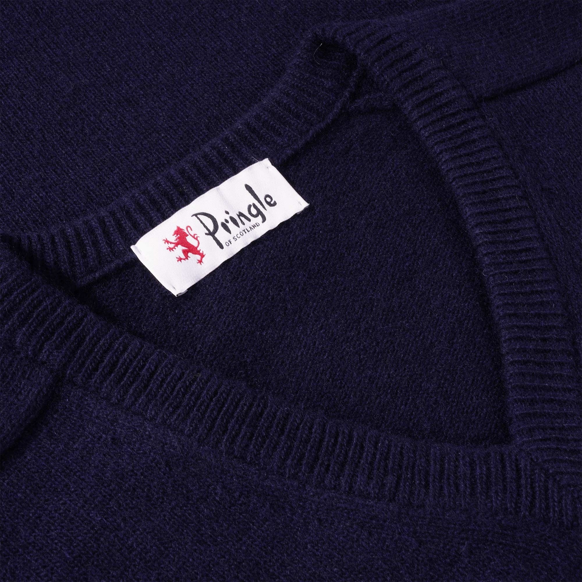 Pringle of Scotland V Neck Archive Lambswool Blend Jumper - Navy