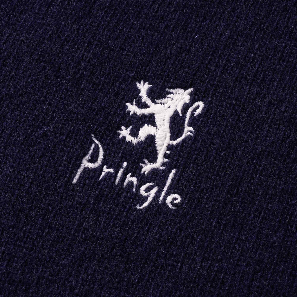 Pringle of Scotland V Neck Archive Lambswool Blend Jumper - Navy