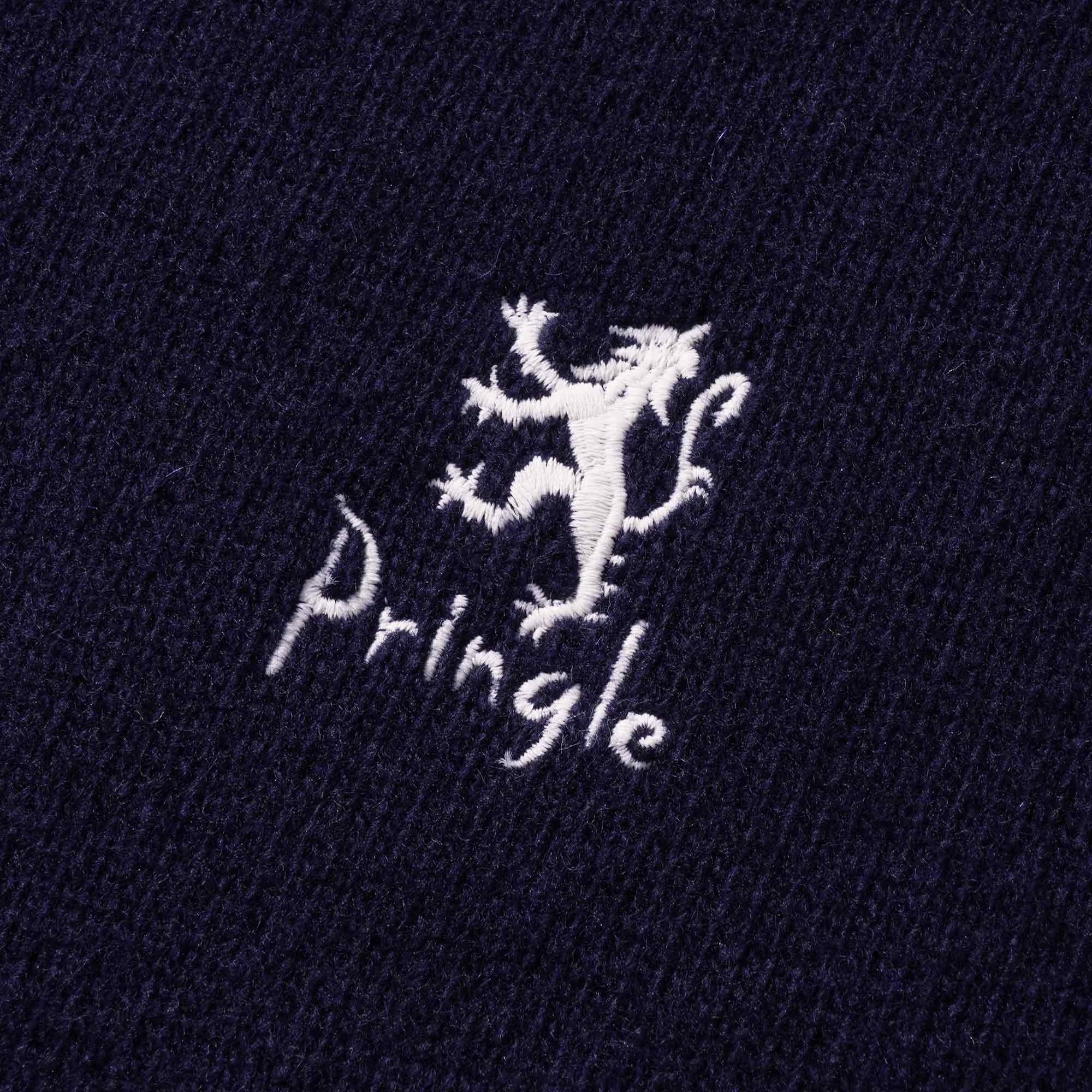 Pringle of Scotland V Neck Archive Lambswool Blend Jumper - Navy