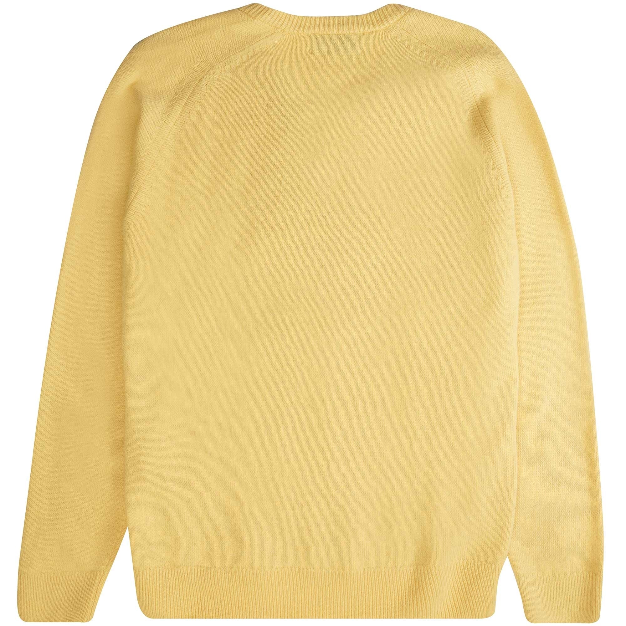 Pringle of Scotland V Neck Archive Lambswool Blend Jumper - Lemon