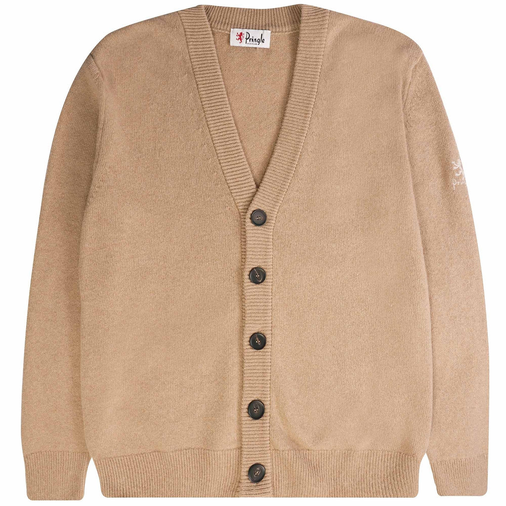 Pringle of Scotland Archive Lambswool Blend Cardigan - Camel