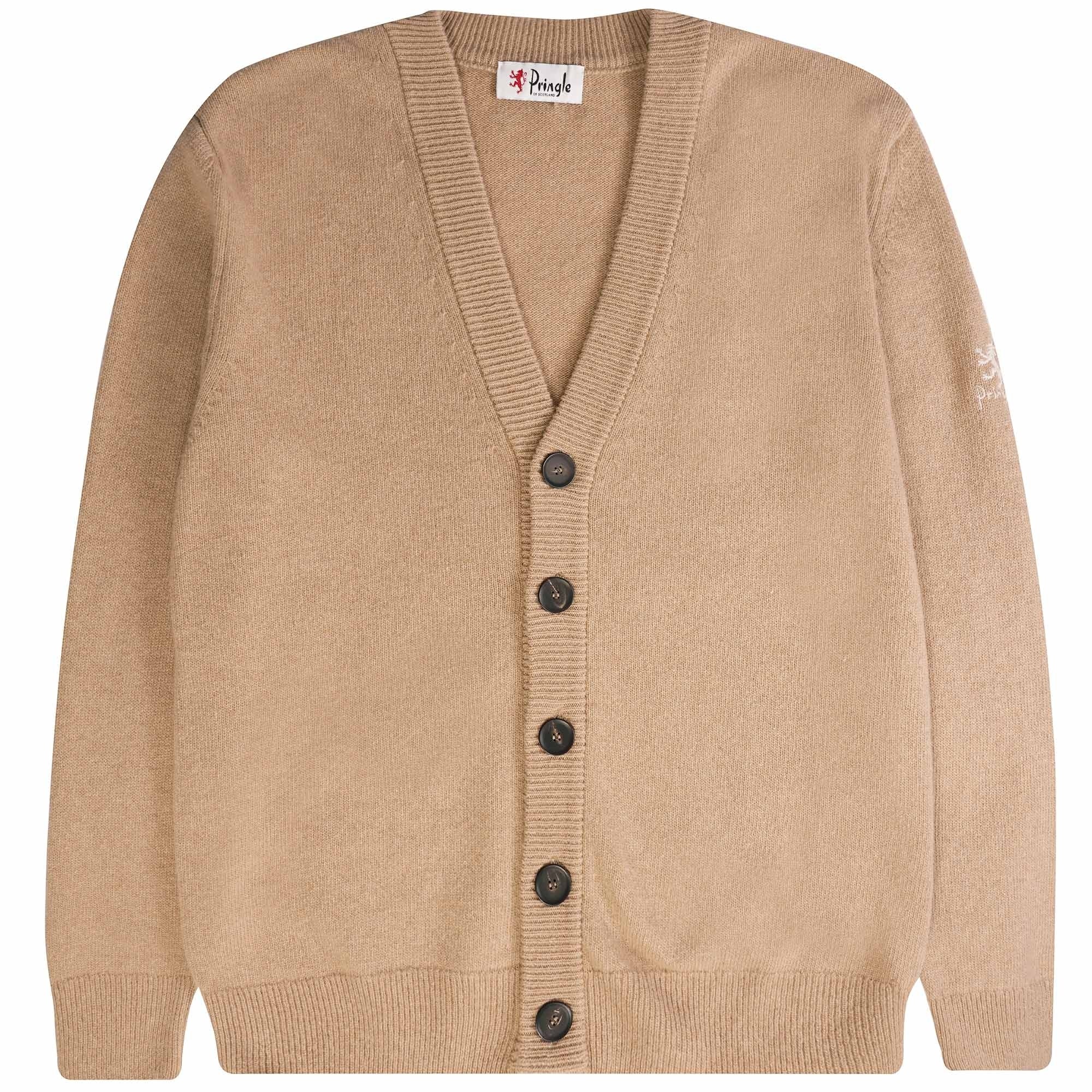 Pringle of Scotland Archive Lambswool Blend Cardigan - Camel