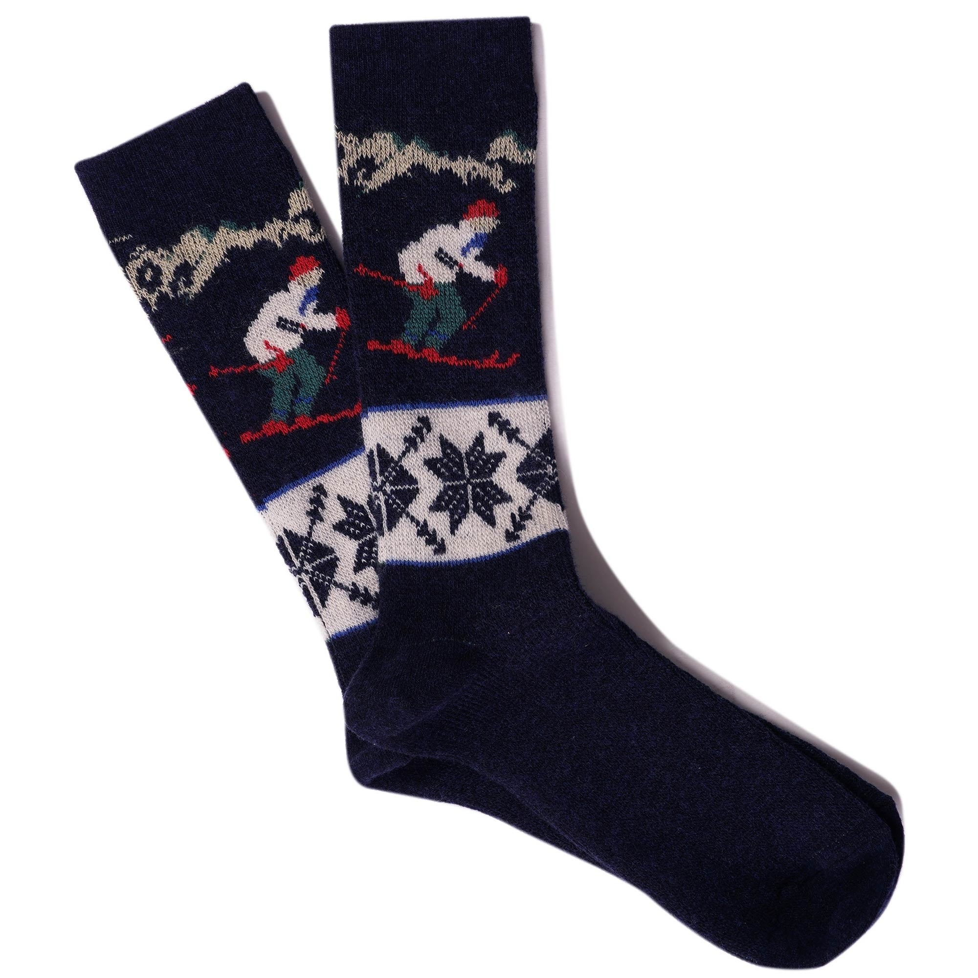 Anonymous Ism Multi Pattern Jacquard Socks - Navy