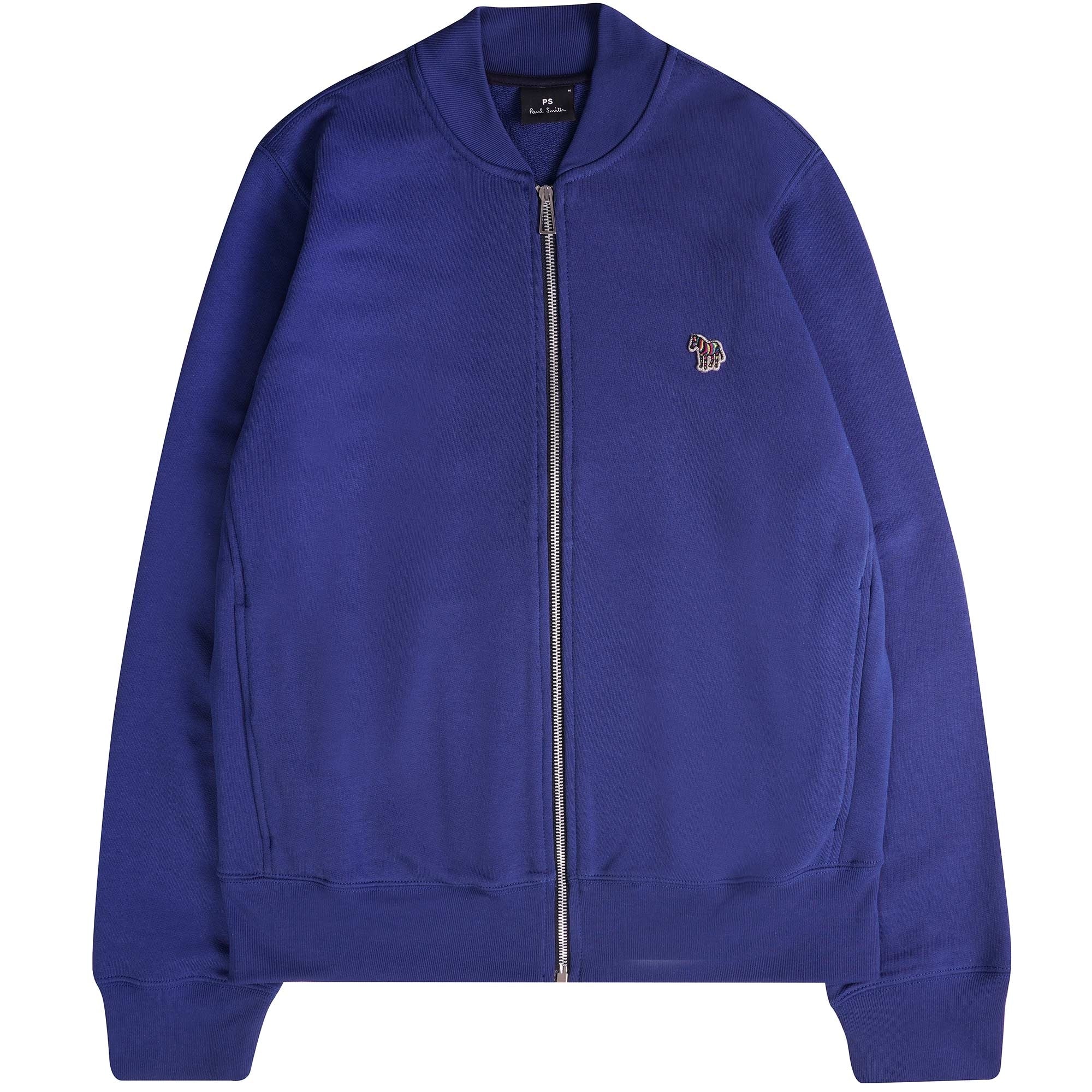 Paul Smith Zebra Logo Bomber Jacket - Blue