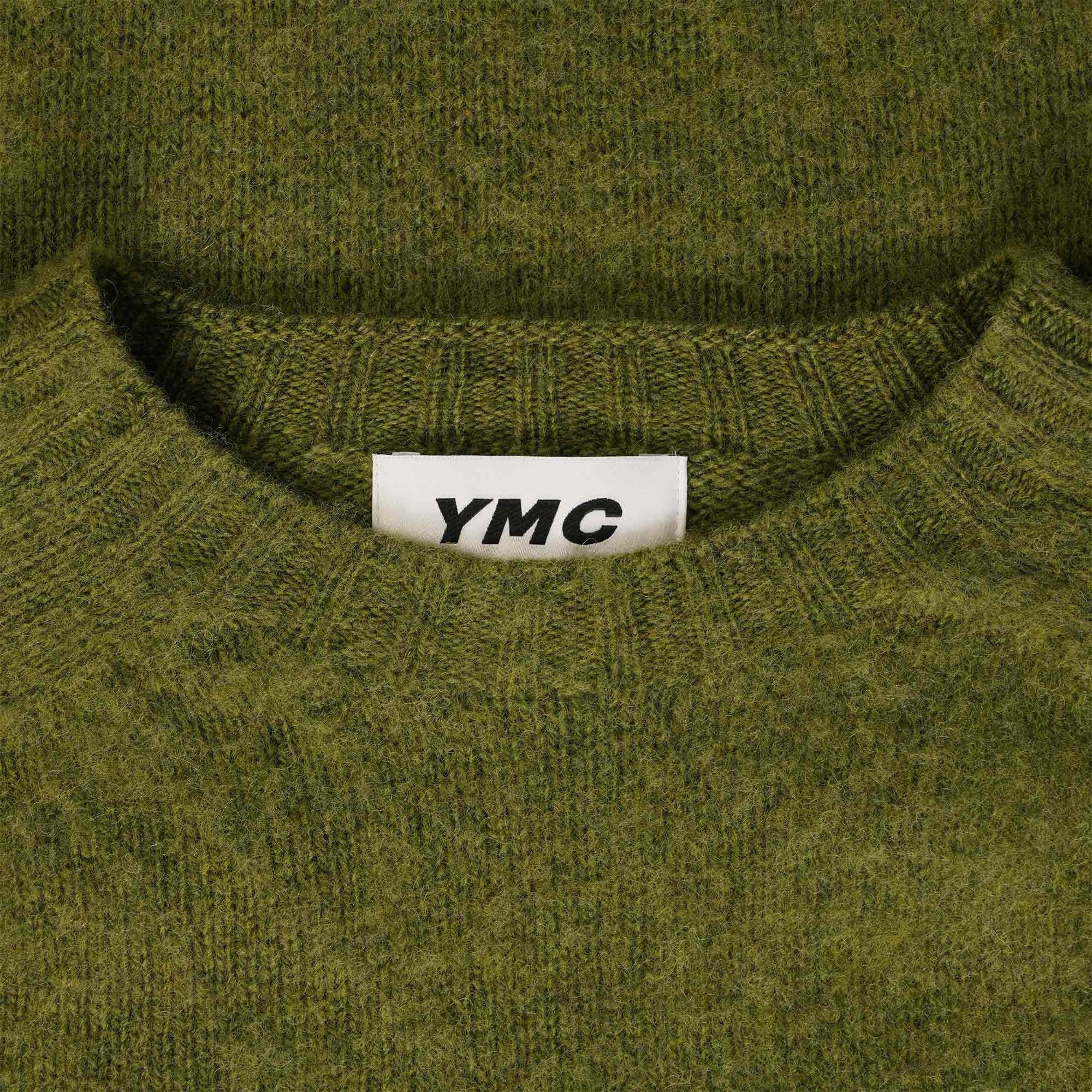 YMC Suedehead Crewneck Jumper - Olive