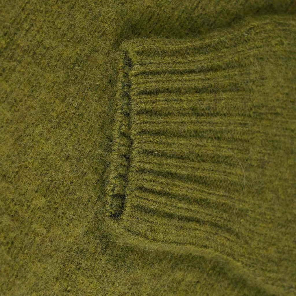 YMC Suedehead Crewneck Jumper - Olive