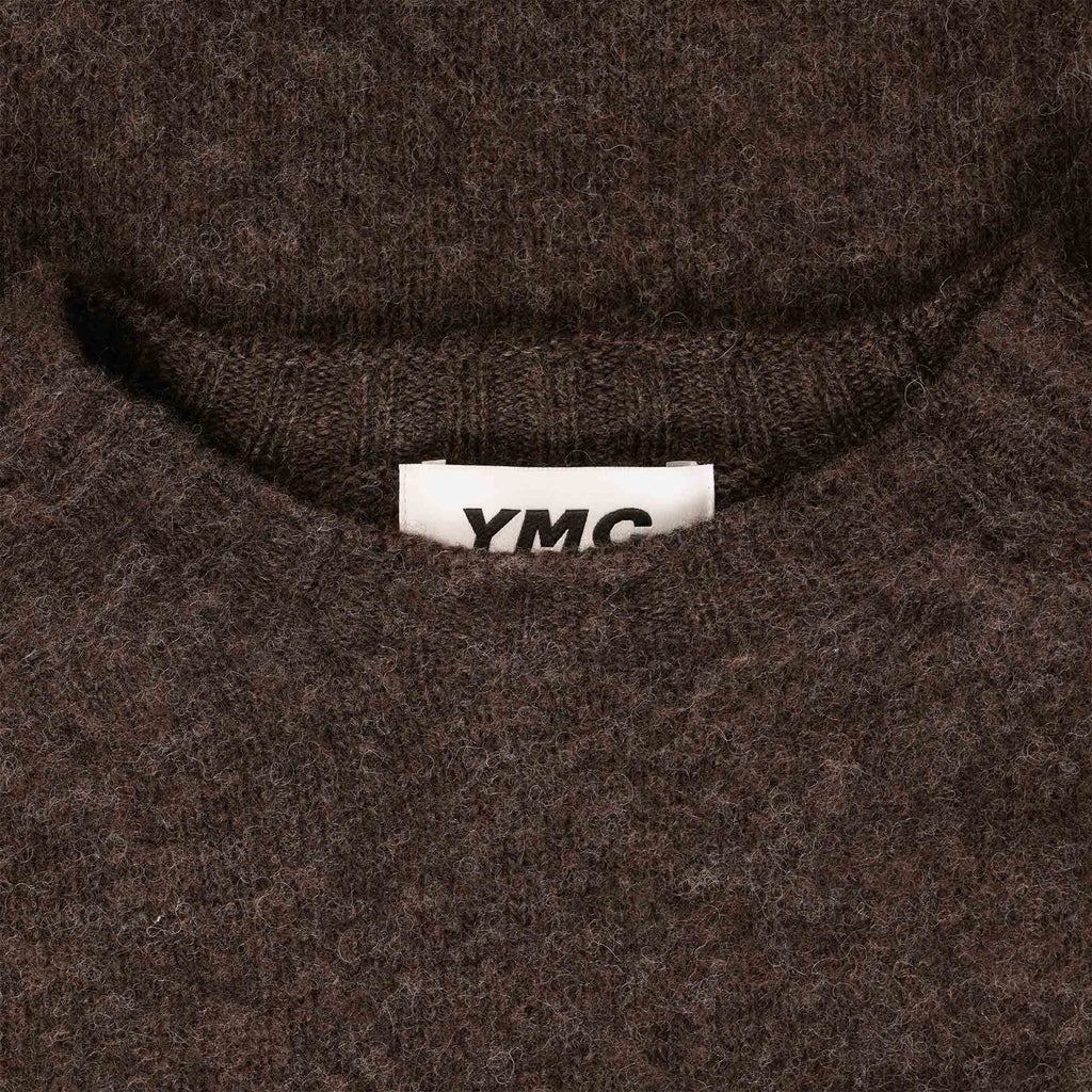 YMC Suedehead Crew Neck Jumper - Brown