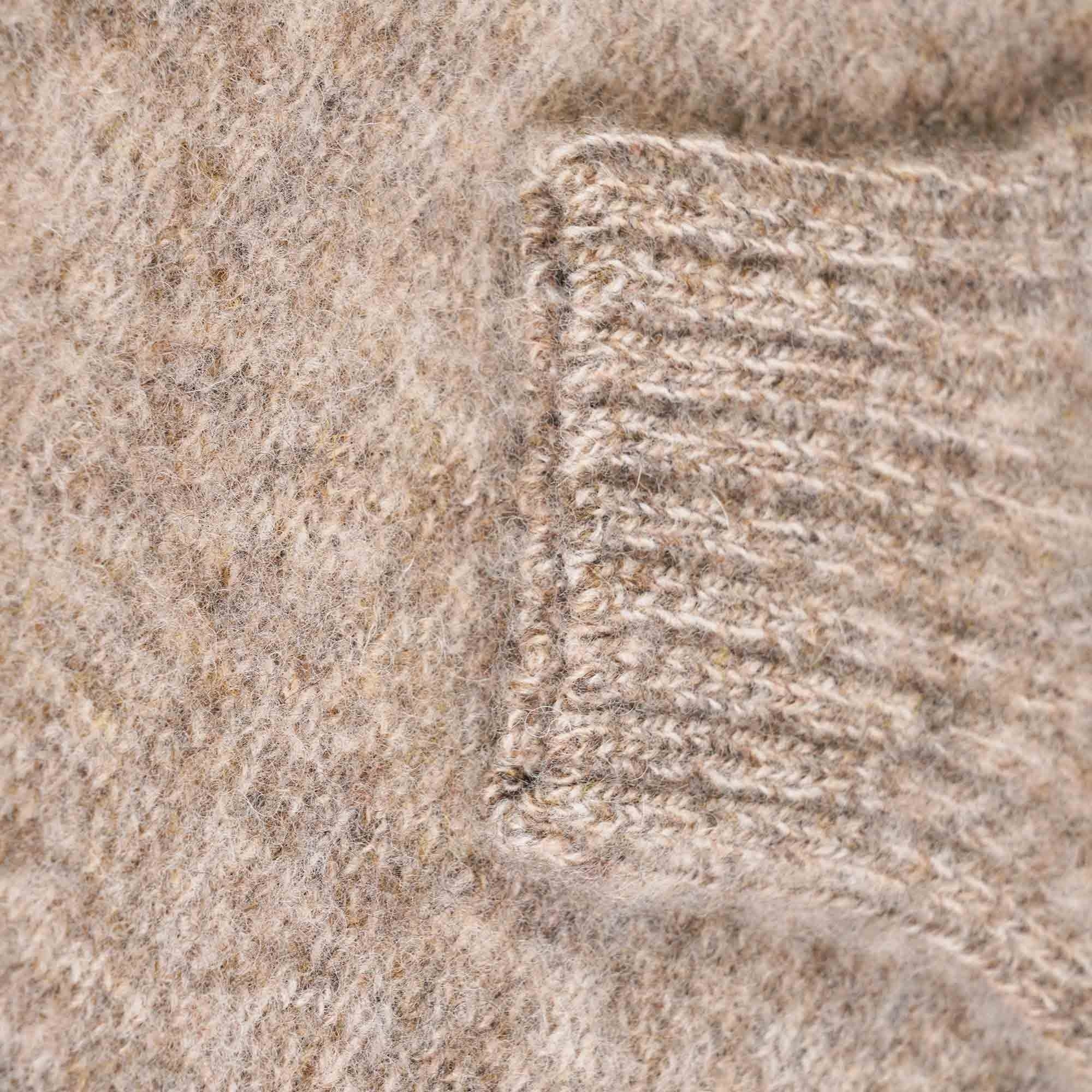YMC Suedehead Crewneck Jumper - Light Brown Marl